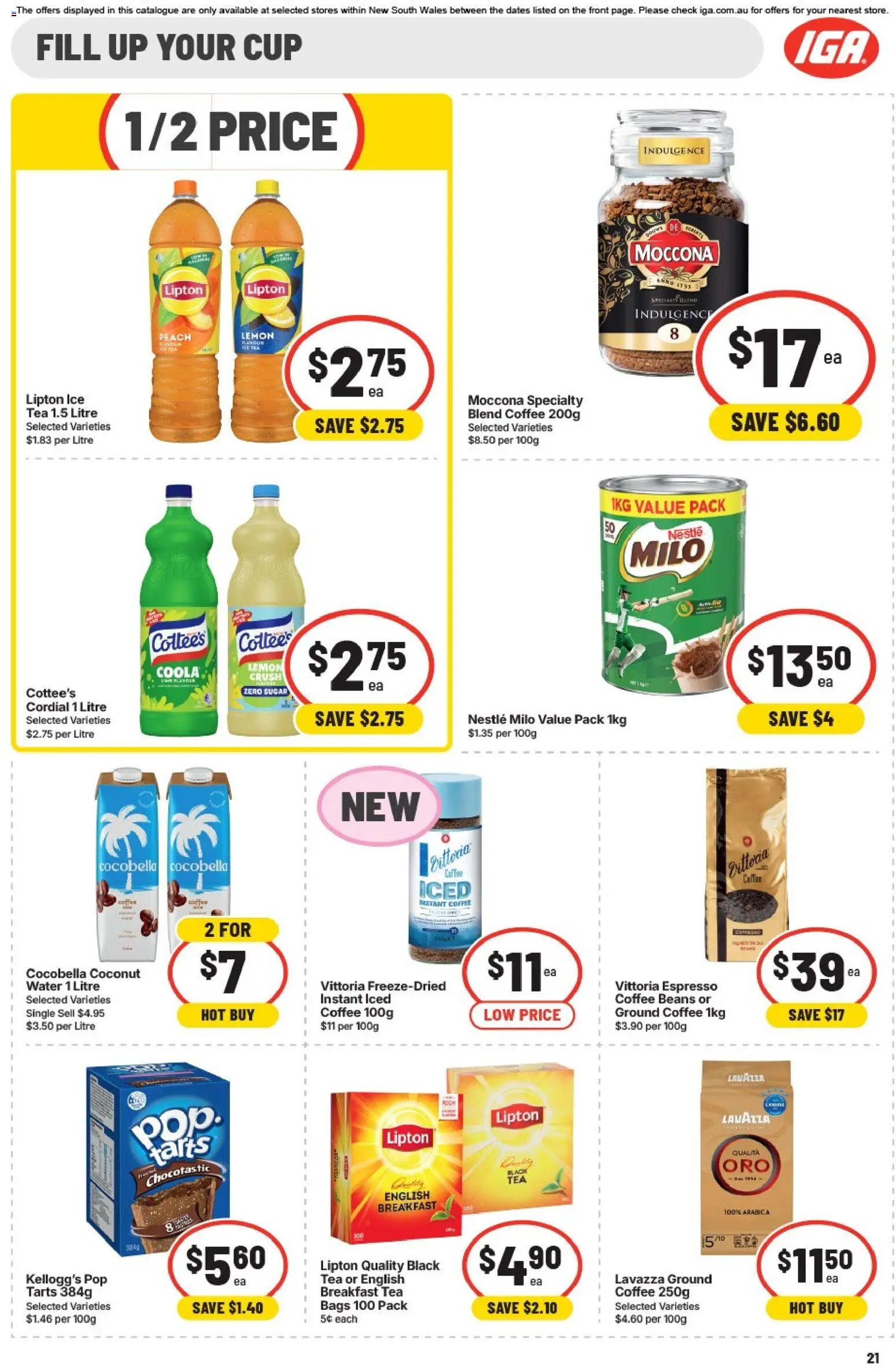 IGA catalogue - valid from 28/07/2026 | Page: 28 | Products: Coffee, Tea, Water, Moccona