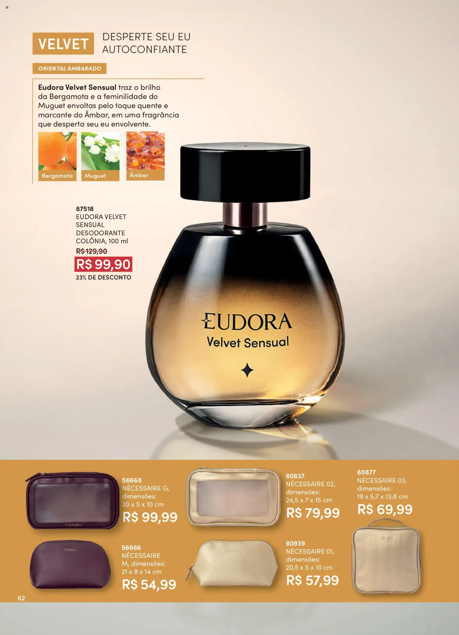 Eudora Folheto - válido de 15/07/2026 | Página: 65 | Produtos: Bergamota, Fragrância, Desodorante, Necessaire