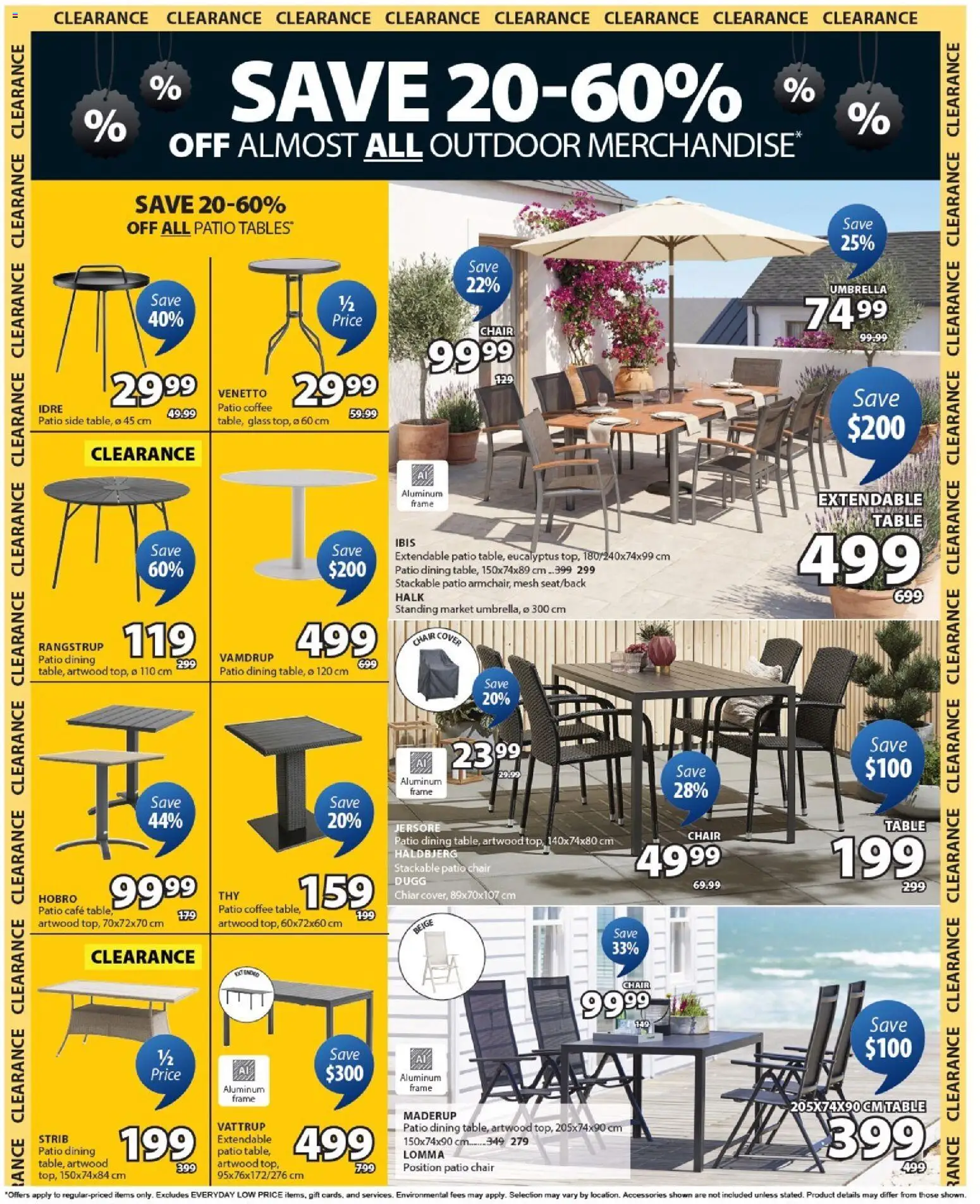 JYSK flyer valid from Jul 2, 2026 | Page: 5 | Products: Umbrella, Table, Chair, Coffee