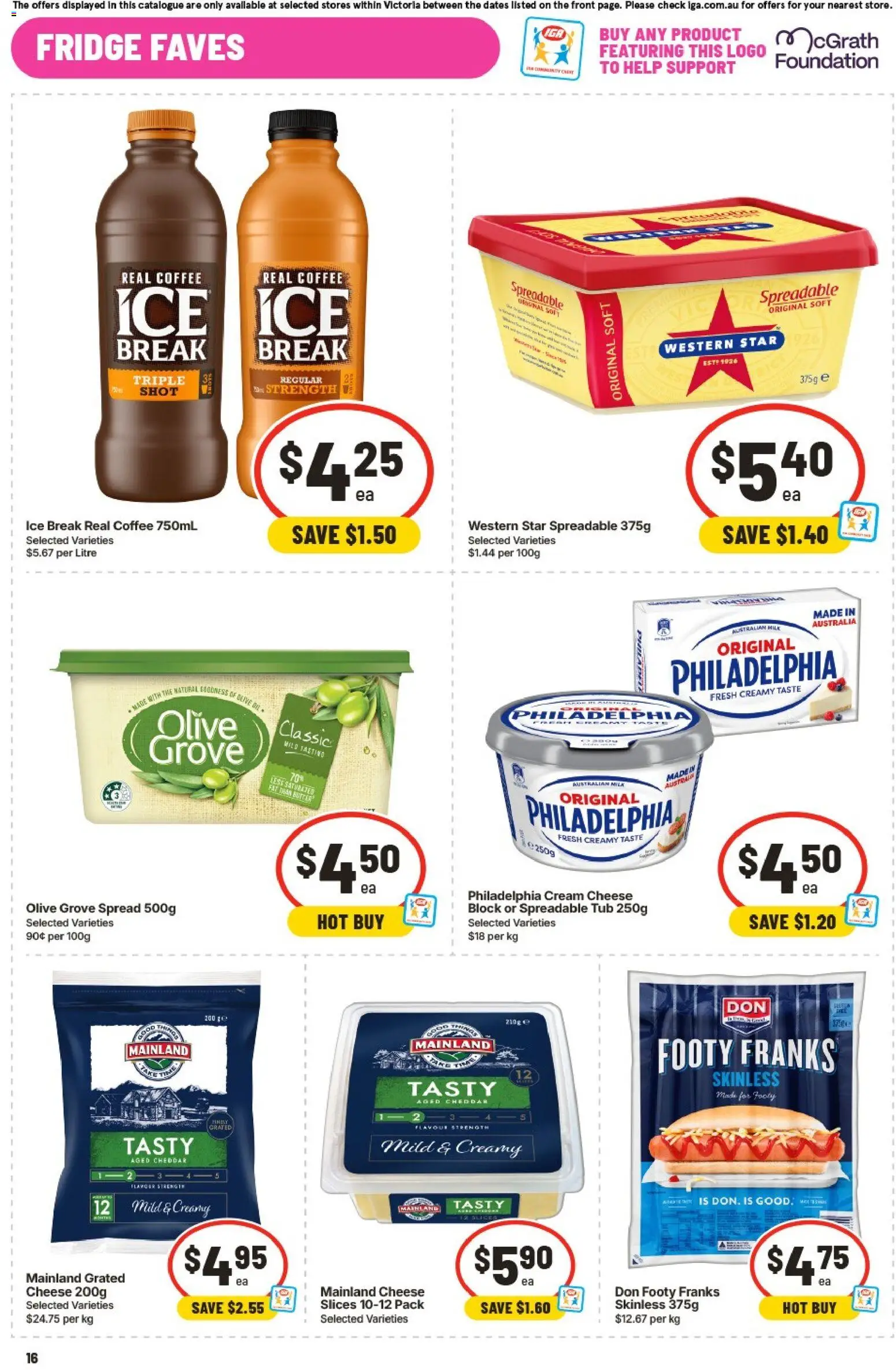 IGA catalogue - valid from 16/09/2026 | Page: 14 | Products: Cream cheese, Coffee, Olive oil, Cream