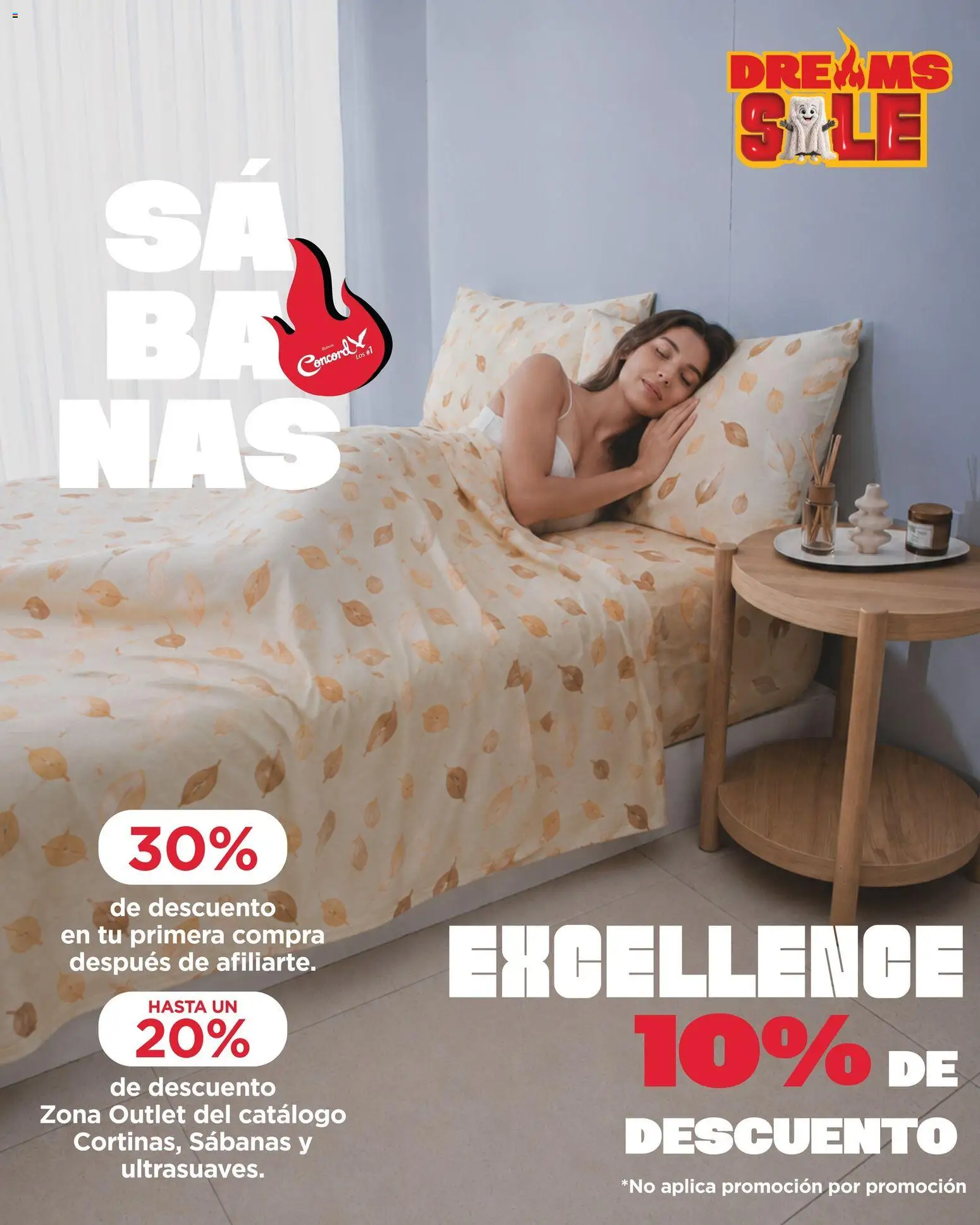 Nuevas ofertas de Colchas Concord válidas en toda la República Mexicana desde el 25.05.2026. ¡Encuentra las mejores ofertas en Colchas Concord Dreams Sale! | Página: 4 | Productos: Sabanas