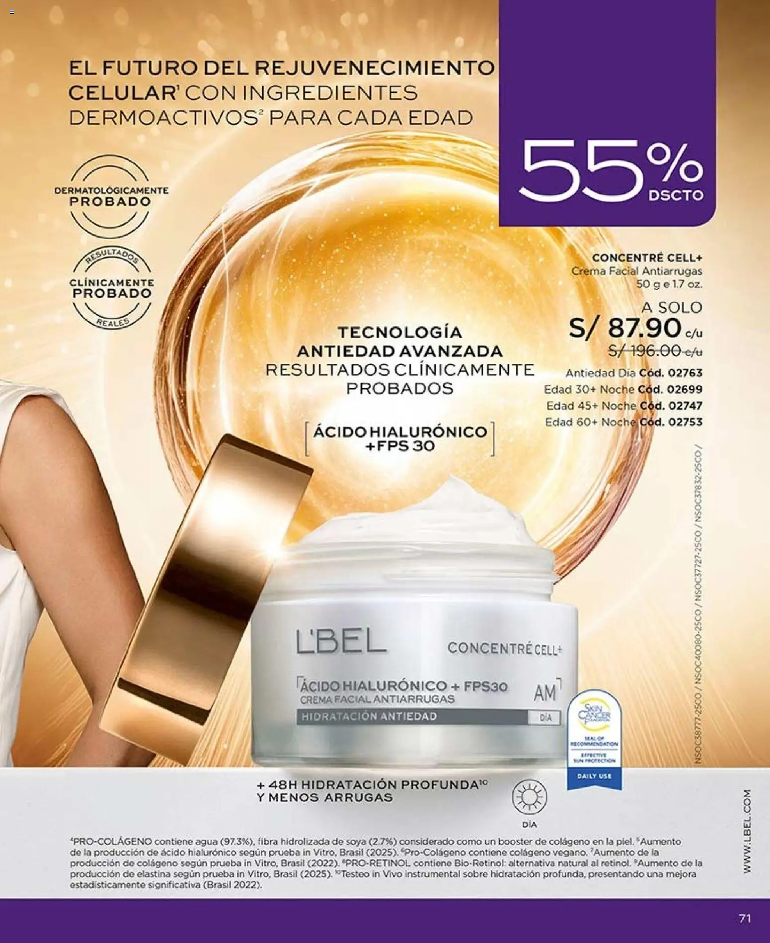 Catálogo L'Bel válido desde 20/06/2026 | Página: 71 | Productos: Crema