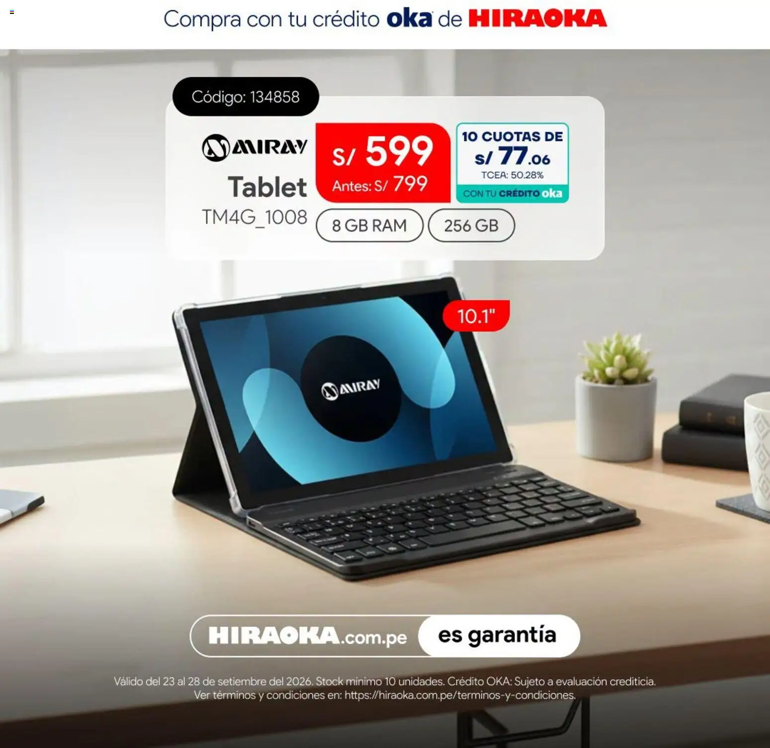 Catálogo Hiraoka válido desde 23/09/2026 | Página: 3 | Productos: Tablet