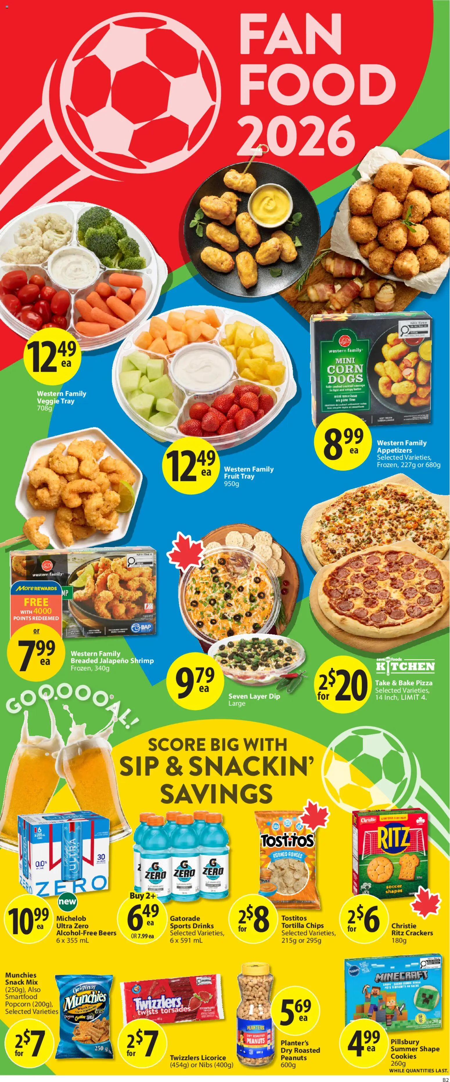 Save on foods flyer valid from 11.06.2026 | Page: 15 | Products: Chips, Cookies, Pizza