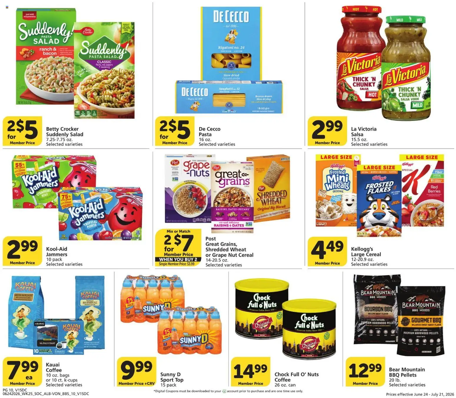 Vons Big Book of Savings - valid from 06/24/2026 | Page: 10 | Products: Corn, Berries, Bourbon, Salad