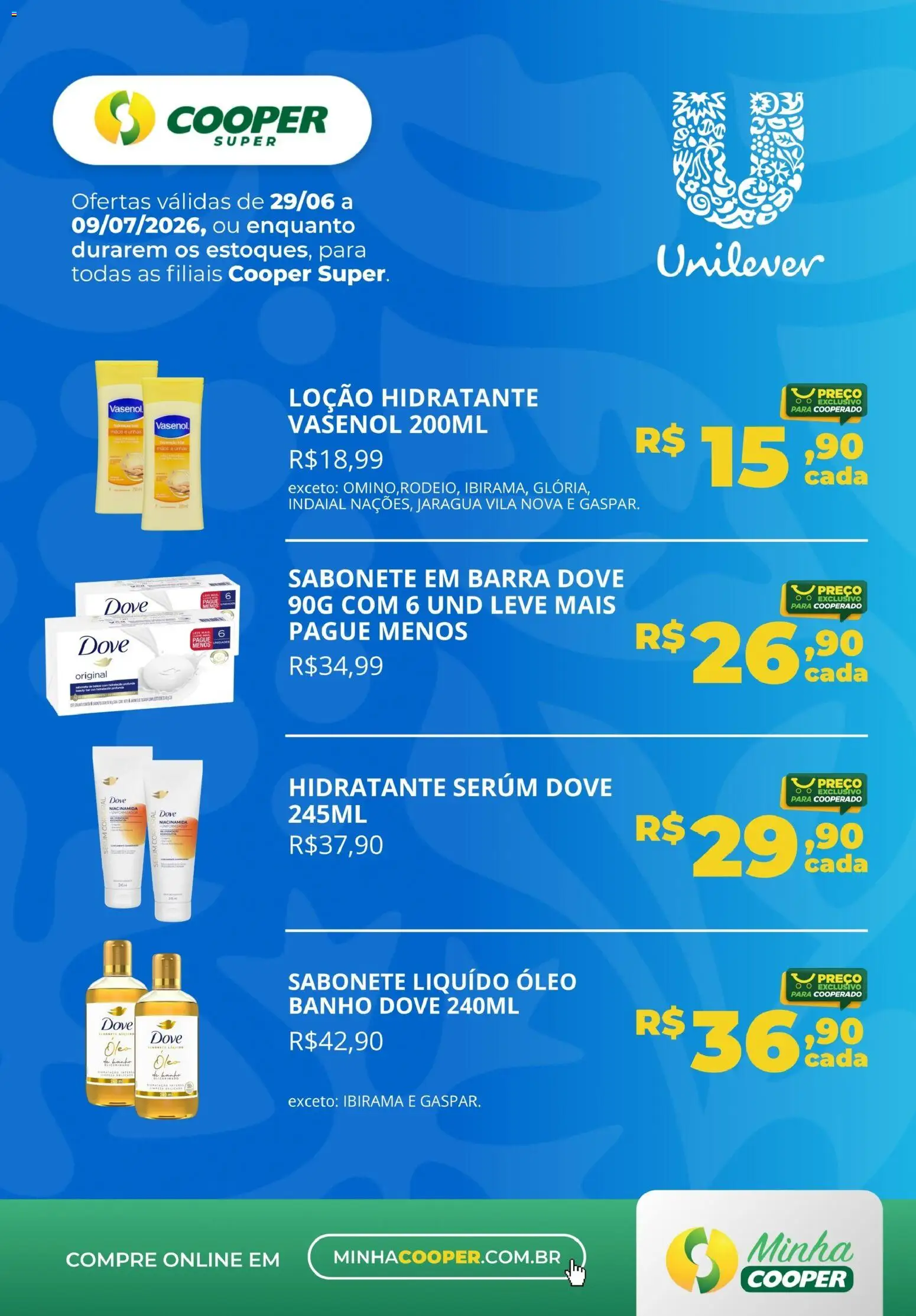 Cooper Folheto - válido de 29/06/2026 | Página: 1 | Produtos: Óleo, Sérum, Sabonete, Sabonete líquido