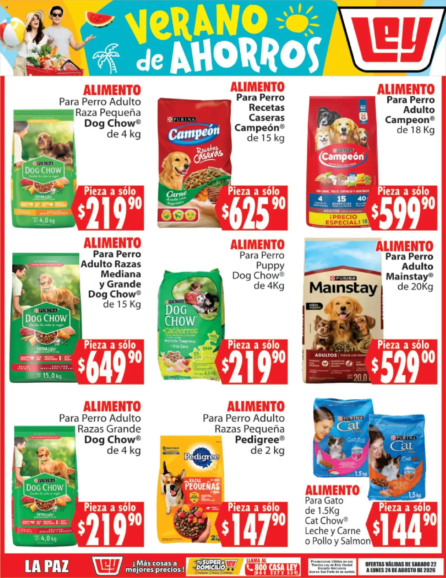 Nuevas ofertas de Casa Ley válidas en toda la República Mexicana desde el 22/08/2026. ¡Encuentra las mejores ofertas en Casa Ley folleto Verano de ahorros! | Página: 8 | Productos: Salmón, Leche, Cereales, Carne