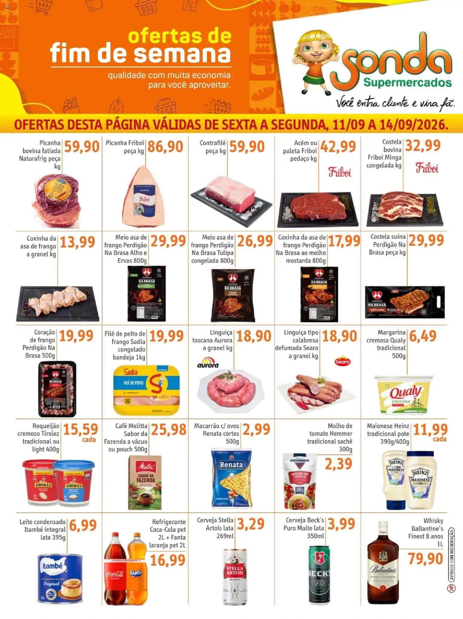 Sonda Folheto - válido de 11/09/2026 | Página: 1 | Produtos: Café, Cerveja, Bandeja, Maionese