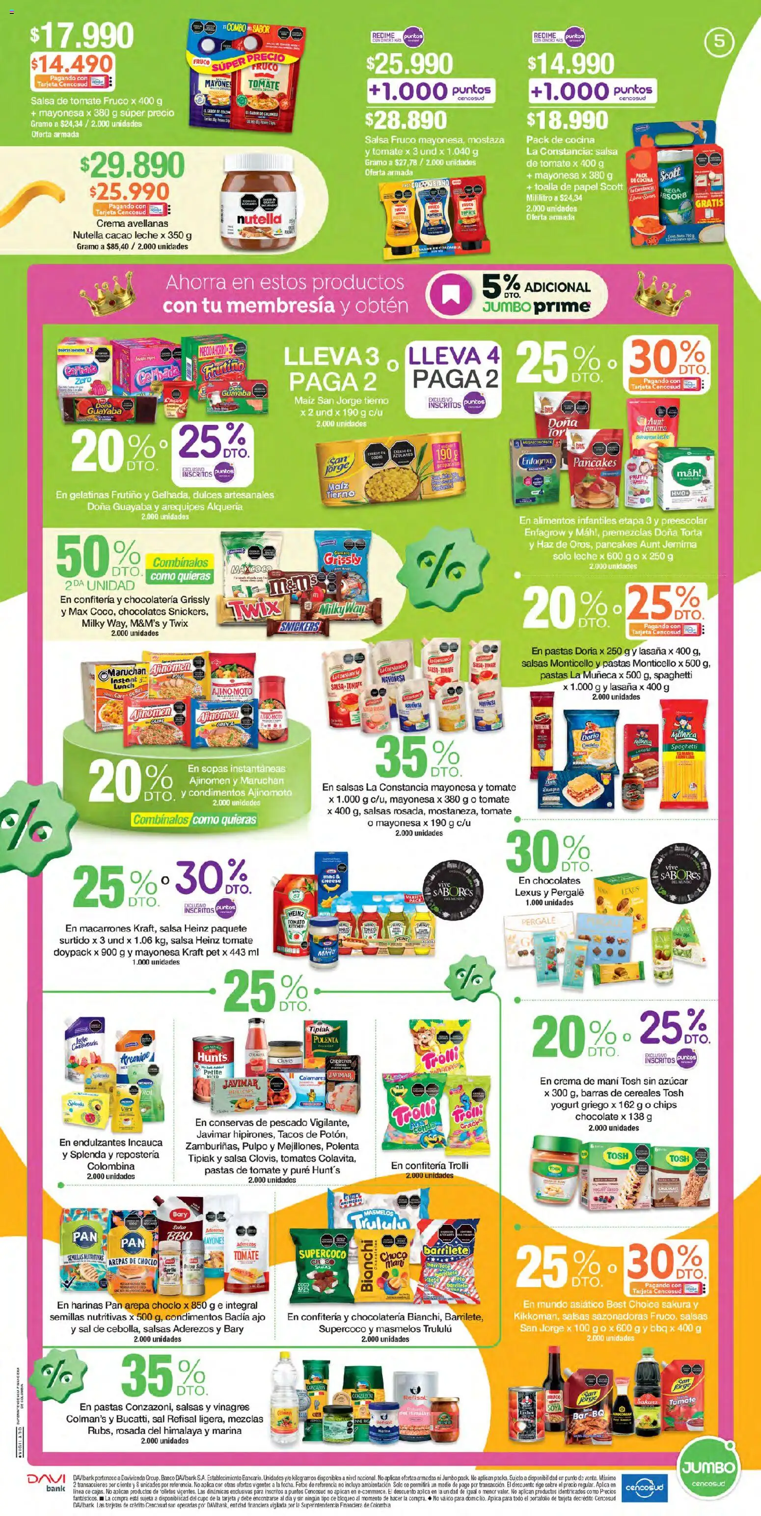 Jumbo revista - valida desde el 24/09/2026 | Página: 5 | Productos: Arepa, Semillas, Mani, Mostaza