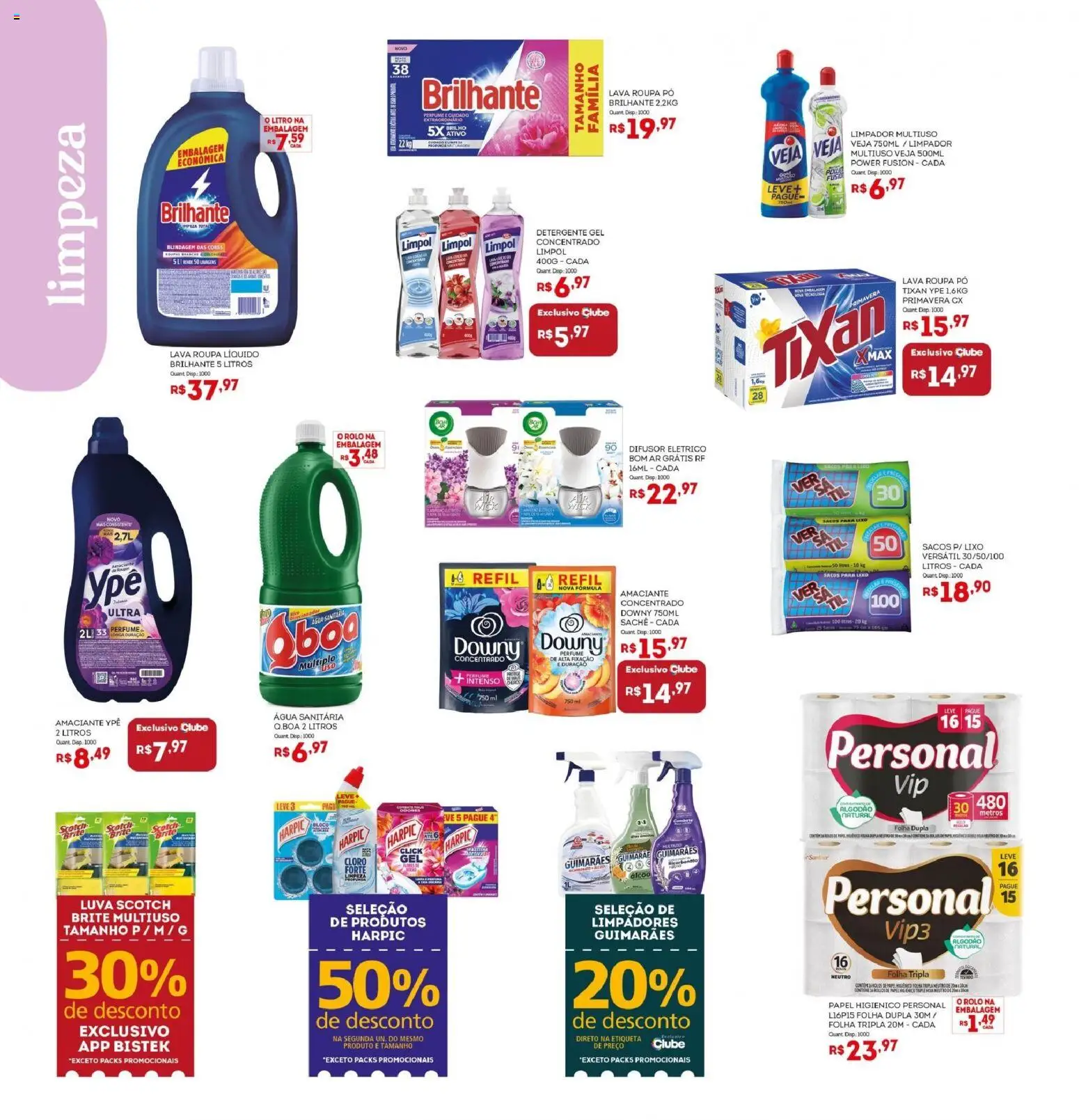 Bistek Supermercados Folheto - válido de 22.04.2026 | Página: 14 | Produtos: Difusor, Cloro, Rolo, Amaciante