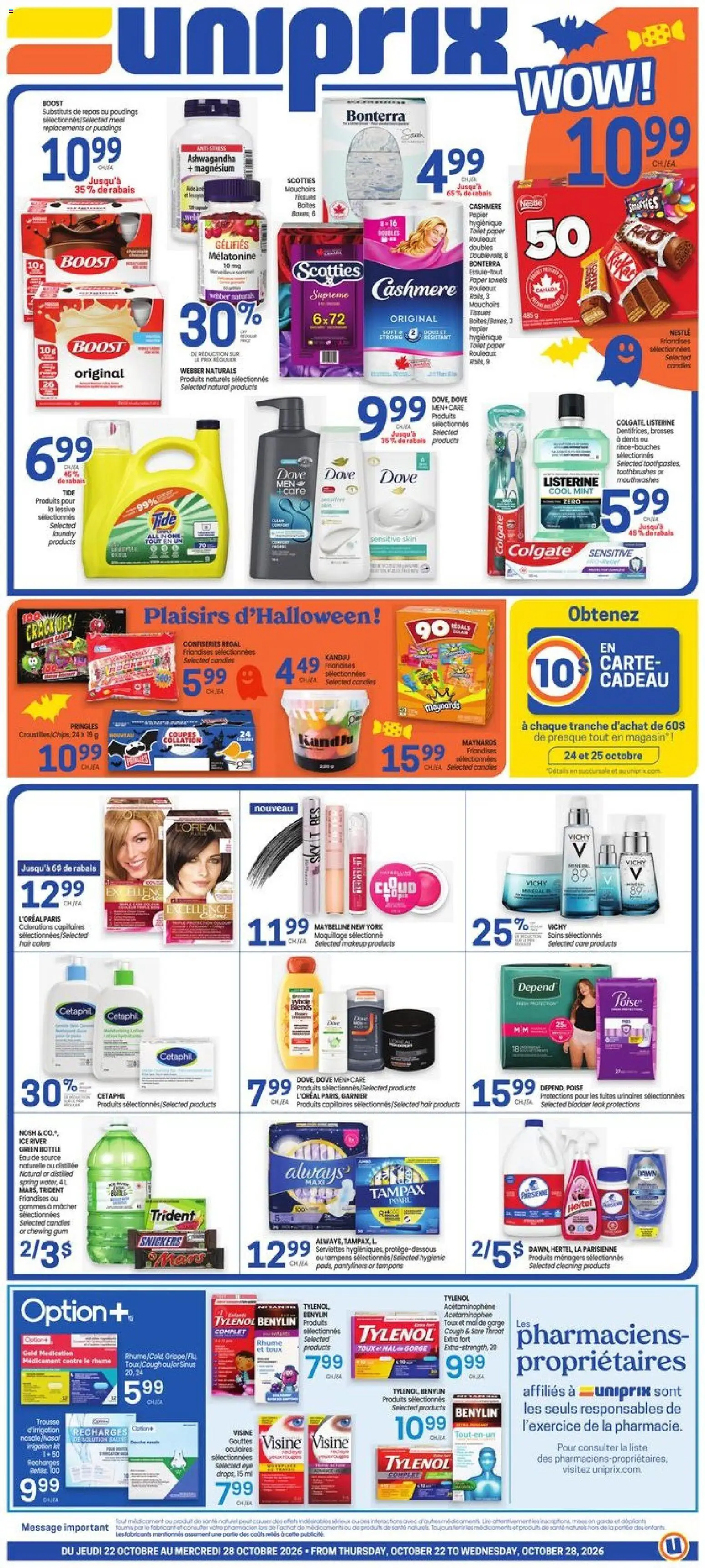 Uniprix flyer valid from Oct 22, 2026 | Page: 1