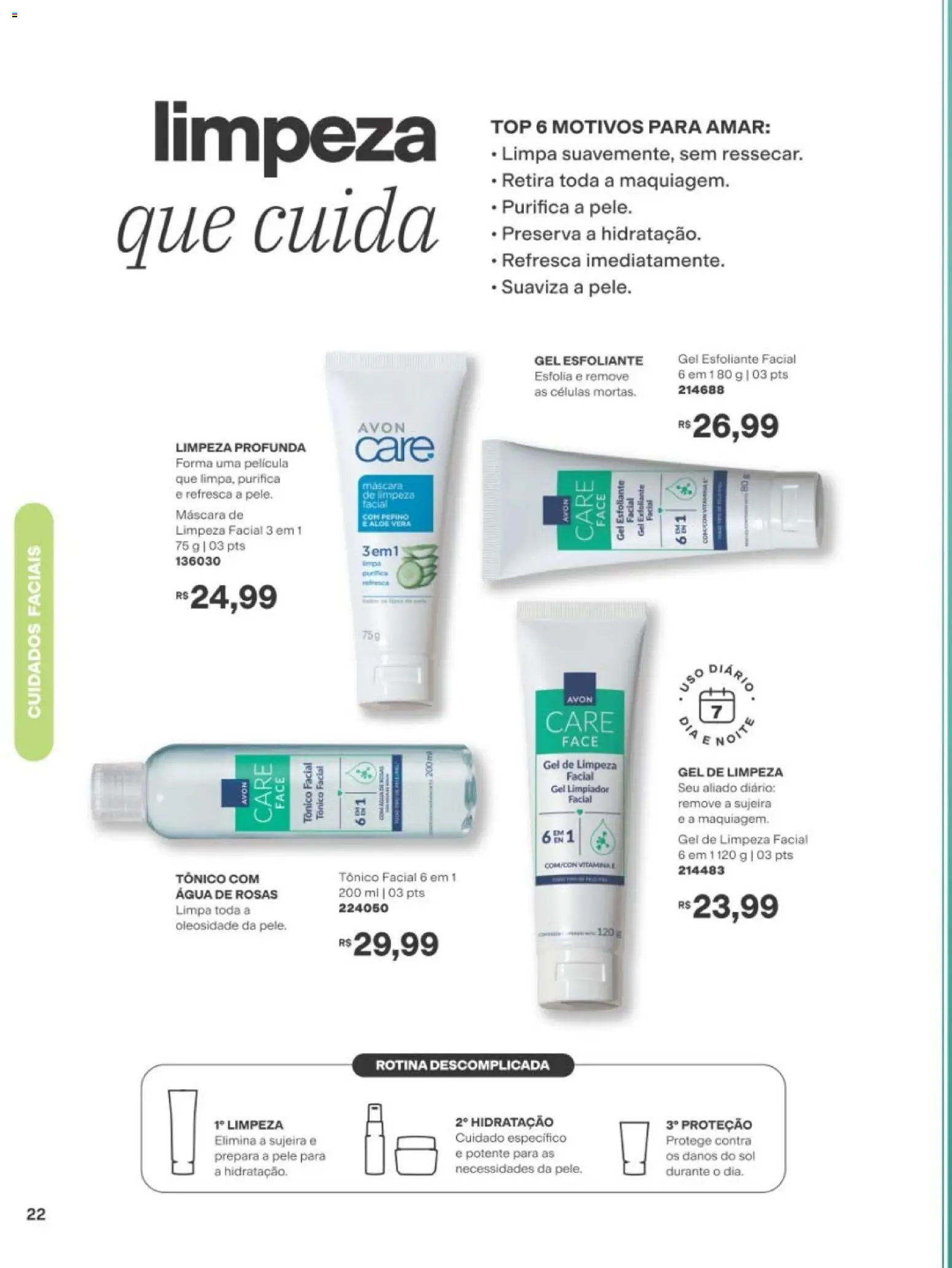 Avon Folheto - válido de 10/08/2026 | Página: 22 | Produtos: Tônico, Gel de limpeza