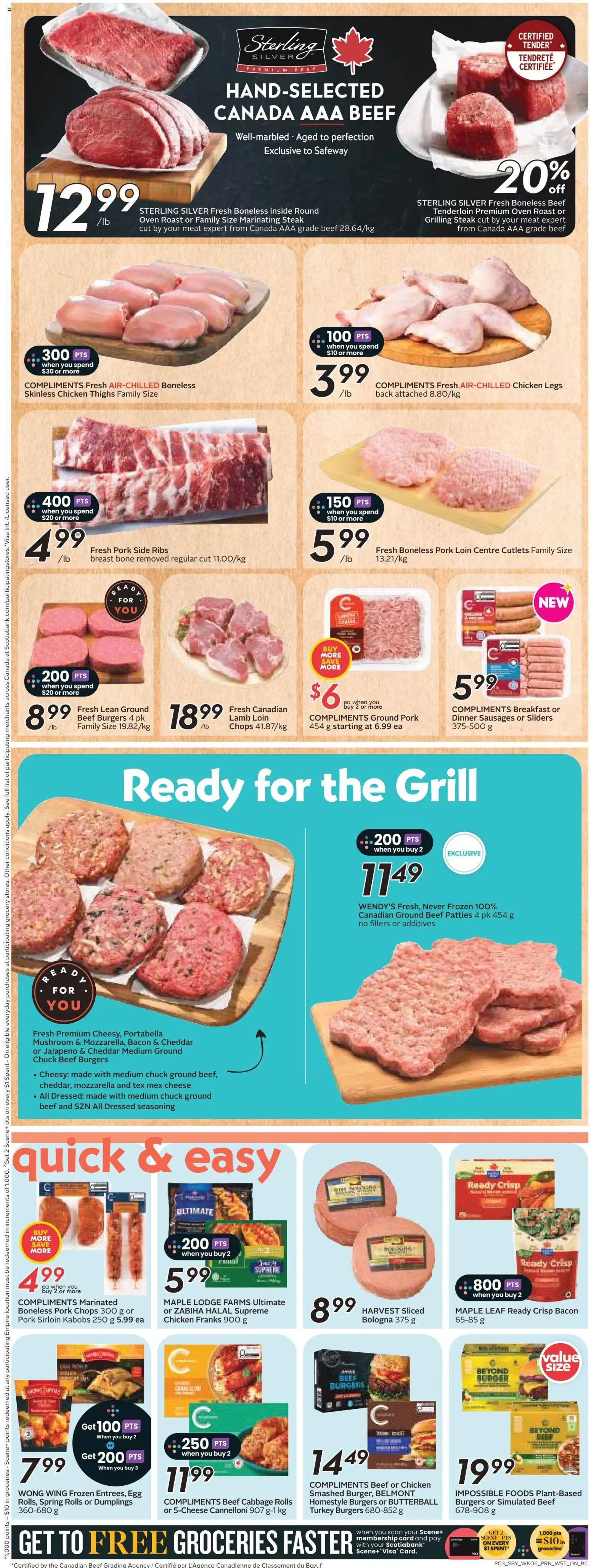 Safeway flyer valid from 04.06.2026 | Page: 6 | Products: Beef, Grill, Cheese, Pork