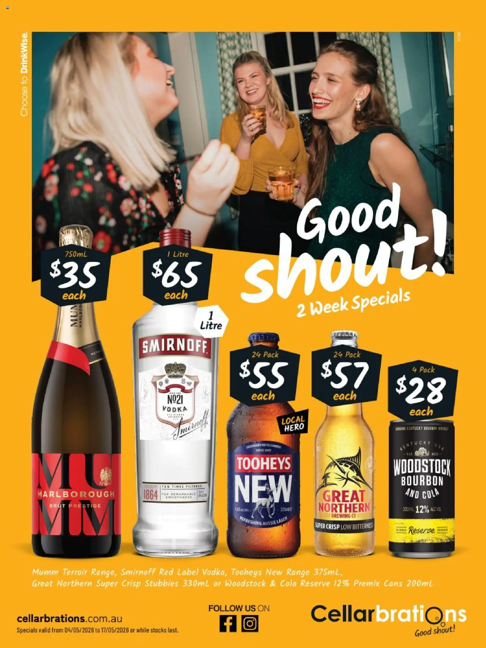 Cellarbrations catalogue - valid from 04.05.2026 | Page: 1 | Products: Bourbon, Vodka