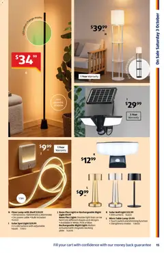 Preview of Aldi catalogue - valid from 30/09/2026 | Page: 15 | Products: Shelf, Table, Light, Cable