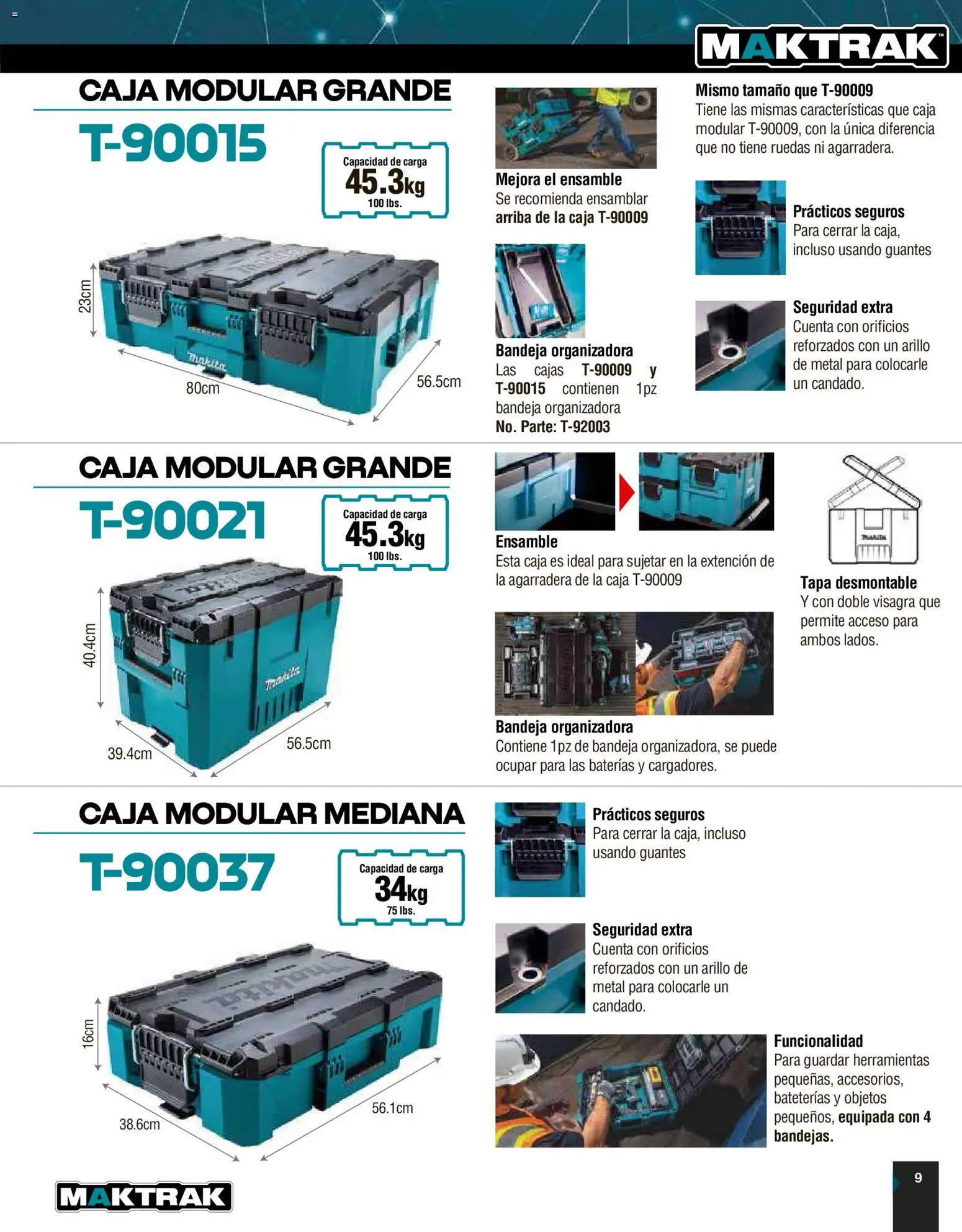 Nuevas ofertas de Makita válidas en toda la República Mexicana desde el 01/12/2025. ¡Encuentra las mejores ofertas en Makita catálogo Aspiradoras! | Página: 9 | Productos: Guantes, Bandeja, Modular, Caja
