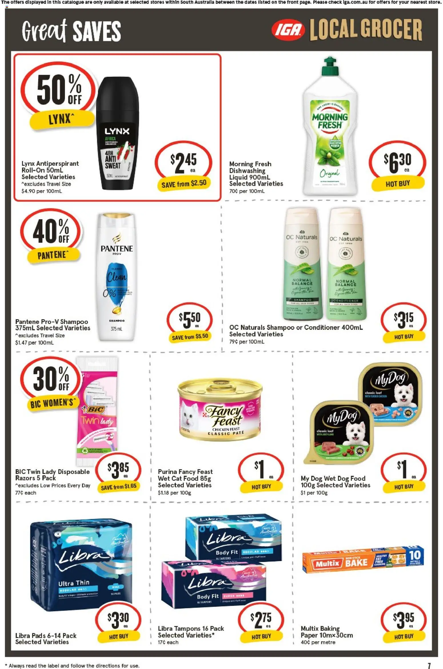 IGA catalogue - valid from 01/07/2026 | Page: 8 | Products: Shampoo, Conditioner, Chicken, Dog food