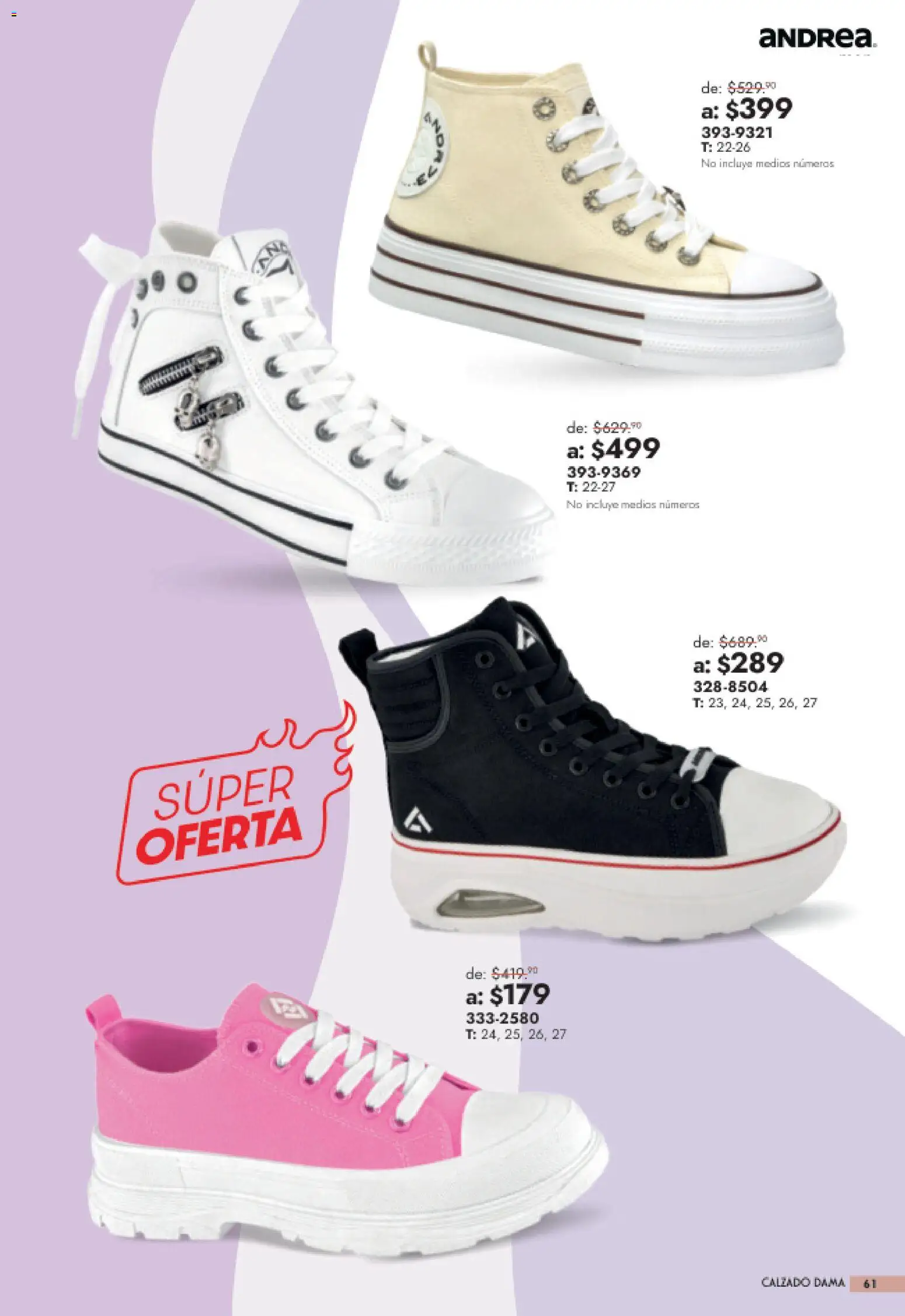 Nuevas ofertas de Andrea válidas en toda la República Mexicana desde el 26/07/2026. ¡Encuentra las mejores ofertas en Andrea catálogo Outlet! | Página: 61