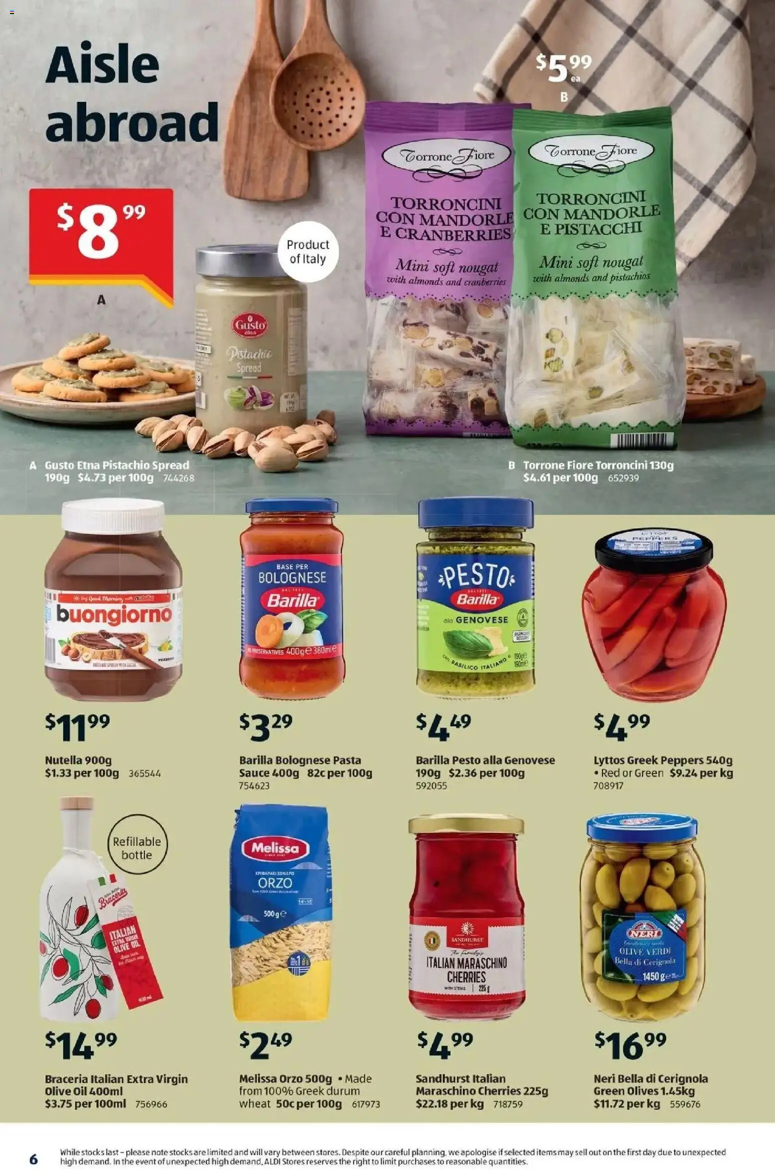 Aldi catalogue - valid from 01/07/2026 | Page: 6 | Products: Almonds, Pasta, Olive oil, Pepper
