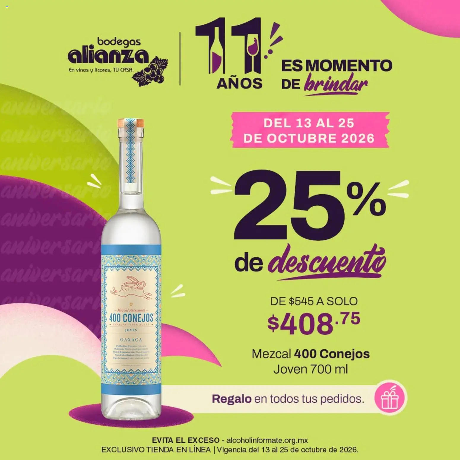 Nuevas ofertas de Bodegas Alianza válidas en toda la República Mexicana desde el 13/10/2026. ¡Encuentra las mejores ofertas en Bodegas Alianza catálogo Es momento de brindar! | Página: 3