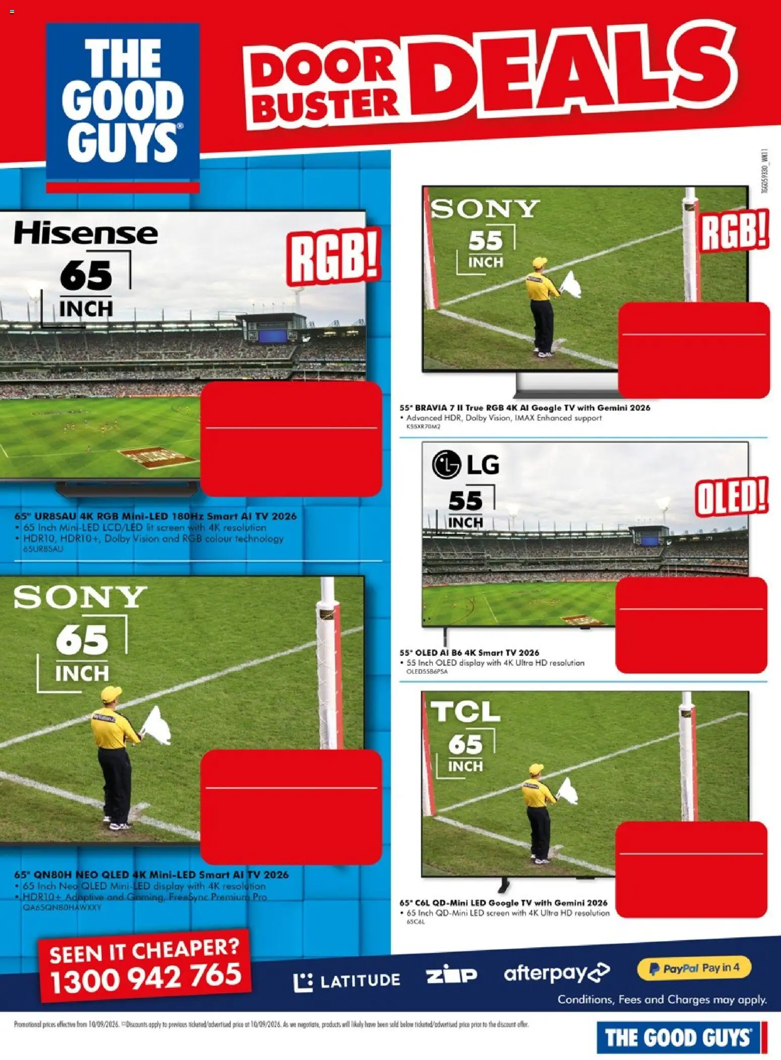 The Good Guys catalogue - valid from 10/09/2026 | Page: 22 | Products: Door, Tv, Smart tv, Screen