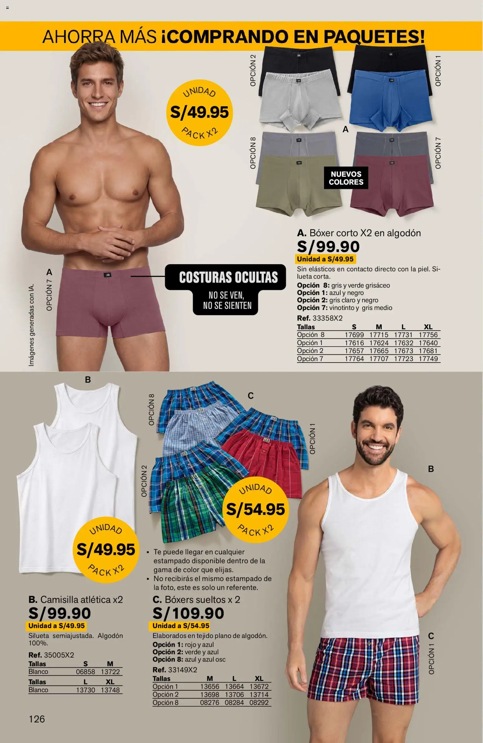 Catálogo Leonisa válido desde 04/08/2026 | Página: 126 | Productos: Té, Boxers