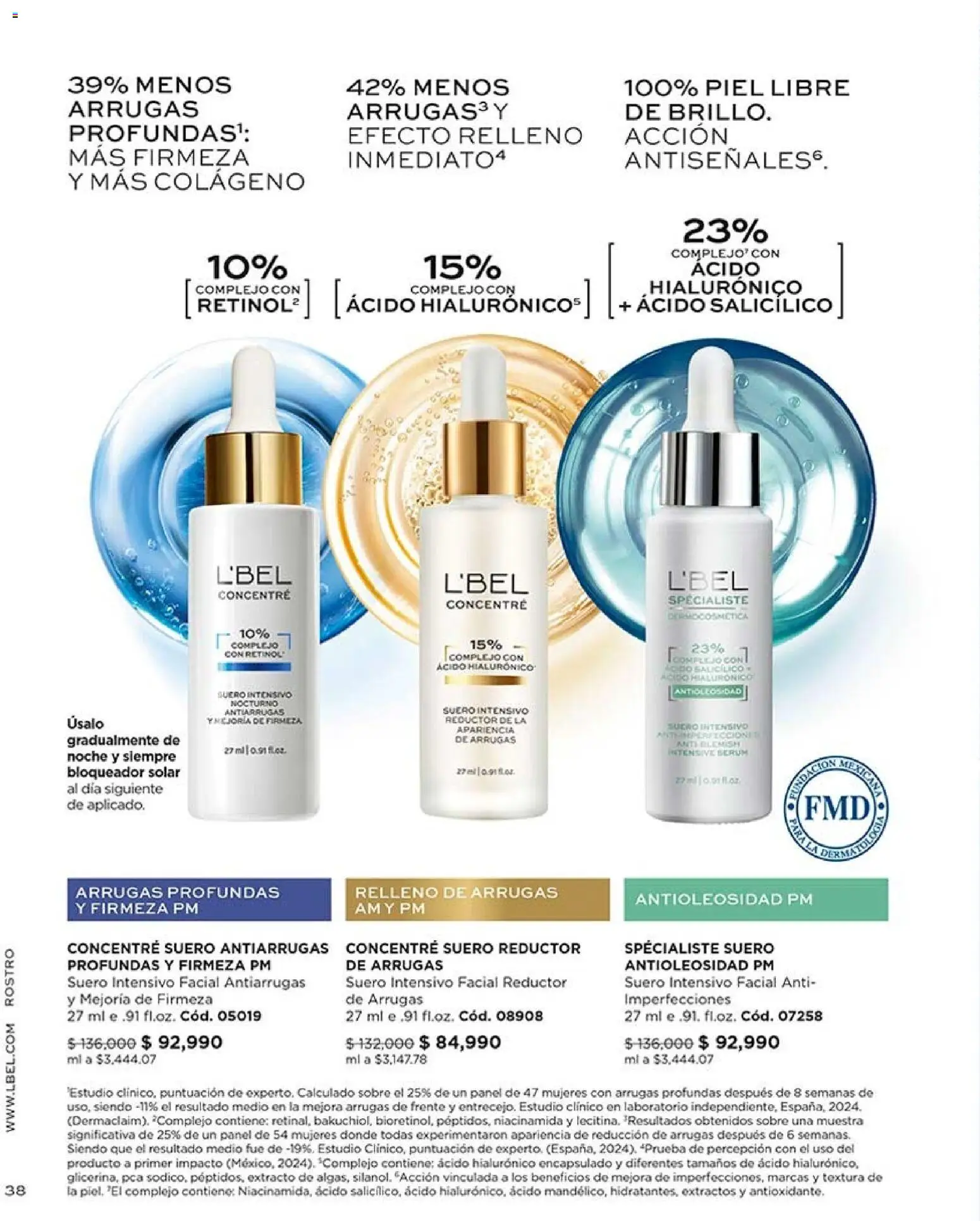 L'Bel revista - valida desde el 07/08/2026 | Página: 38 | Productos: Bloqueador, Serum, Sobre
