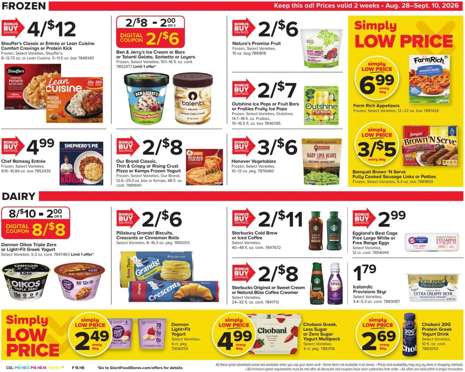 Giant Weekly Ad - valid from 08/28/2026 | Page: 21 | Products: Box, Milk, Pizza, Greek yogurt