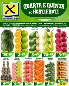 X Supermercados ofertas Hortifruti - Pré-Visualização do folheto da loja X Supermercados, válido de 10.06.2026