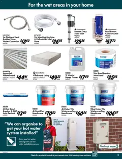 Preview of Bunnings D.I.Y. Made Easy - valid from 01/07/2026 | Page: 11 | Products: Toilet, Water, Connector, Washing machine