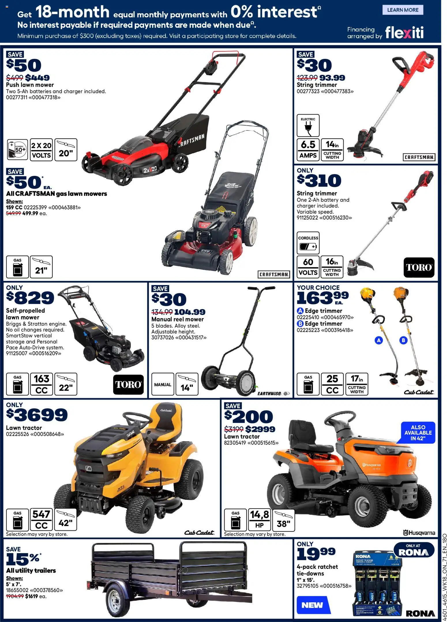 Rona flyer valid from 28.05.2026 | Page: 11 | Products: Mower, Battery, Oil