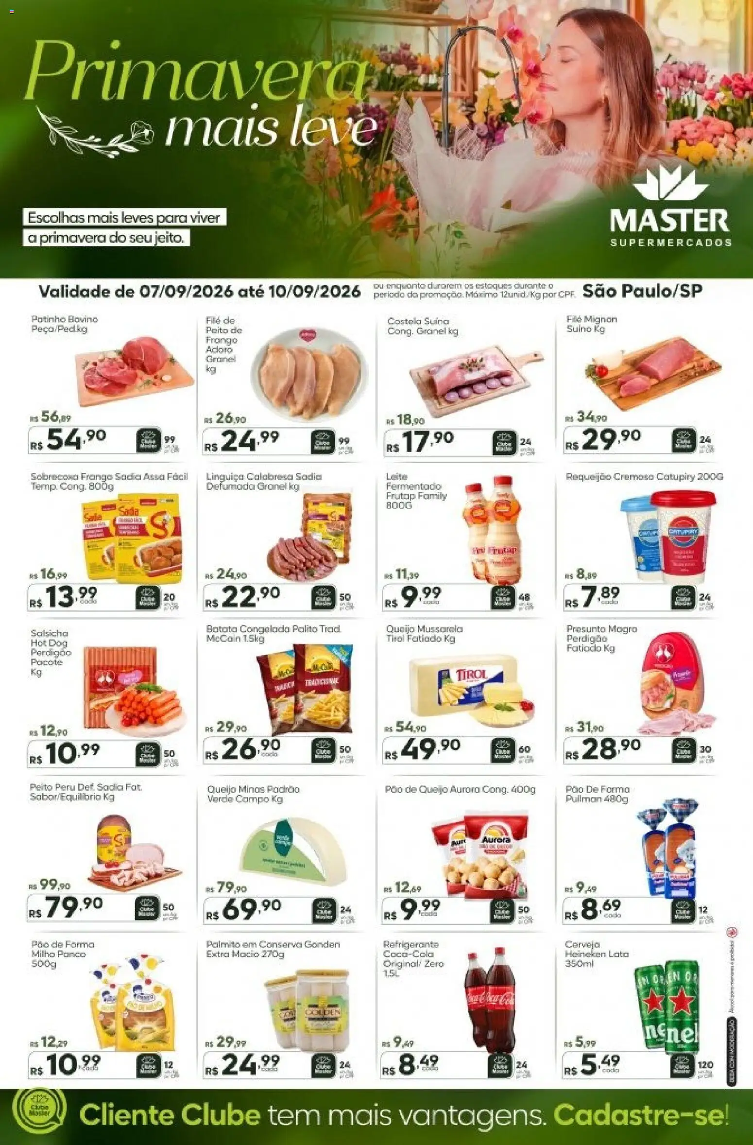 Master Folheto - válido de 07/09/2026 | Página: 1 | Produtos: Filé de costela, Pão, Cerveja, Batata