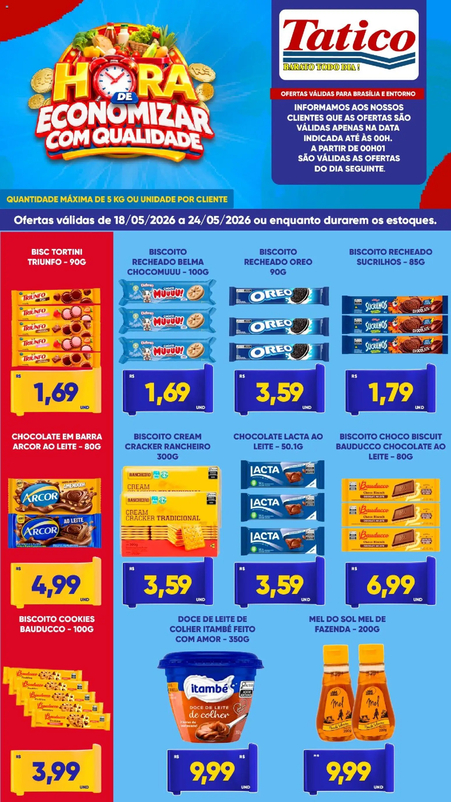 Tatico Folheto - válido de 18.05.2026 | Página: 5 | Produtos: Biscoito, Leite, Chocolate, Biscoito recheado