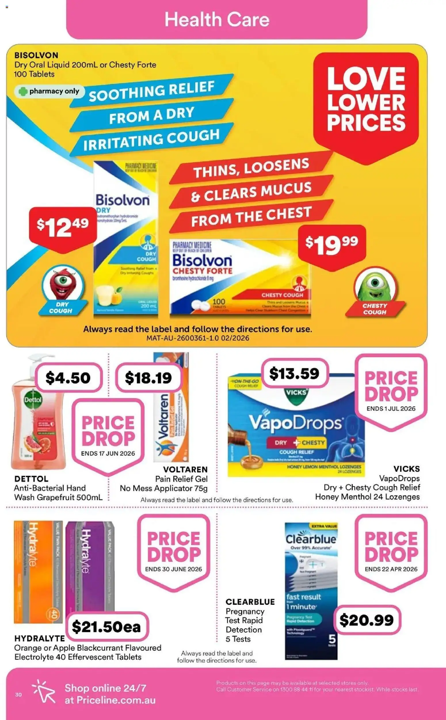 Priceline Pharmacy catalogue - valid from 08.04.2026 | Page: 30 | Products: Honey, Grapefruit, Lemon, Tablets