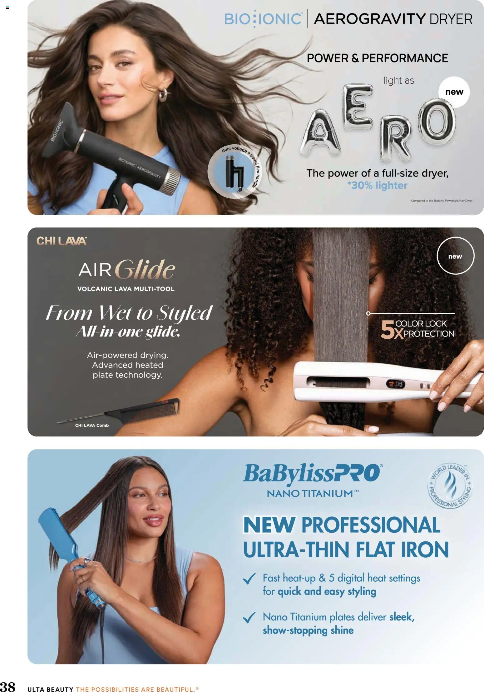 Ulta Beauty Weekly Ad - valid from 17.05.2026 | Page: 38 | Products: Lighter, Hair dryer, Dryer, Iron