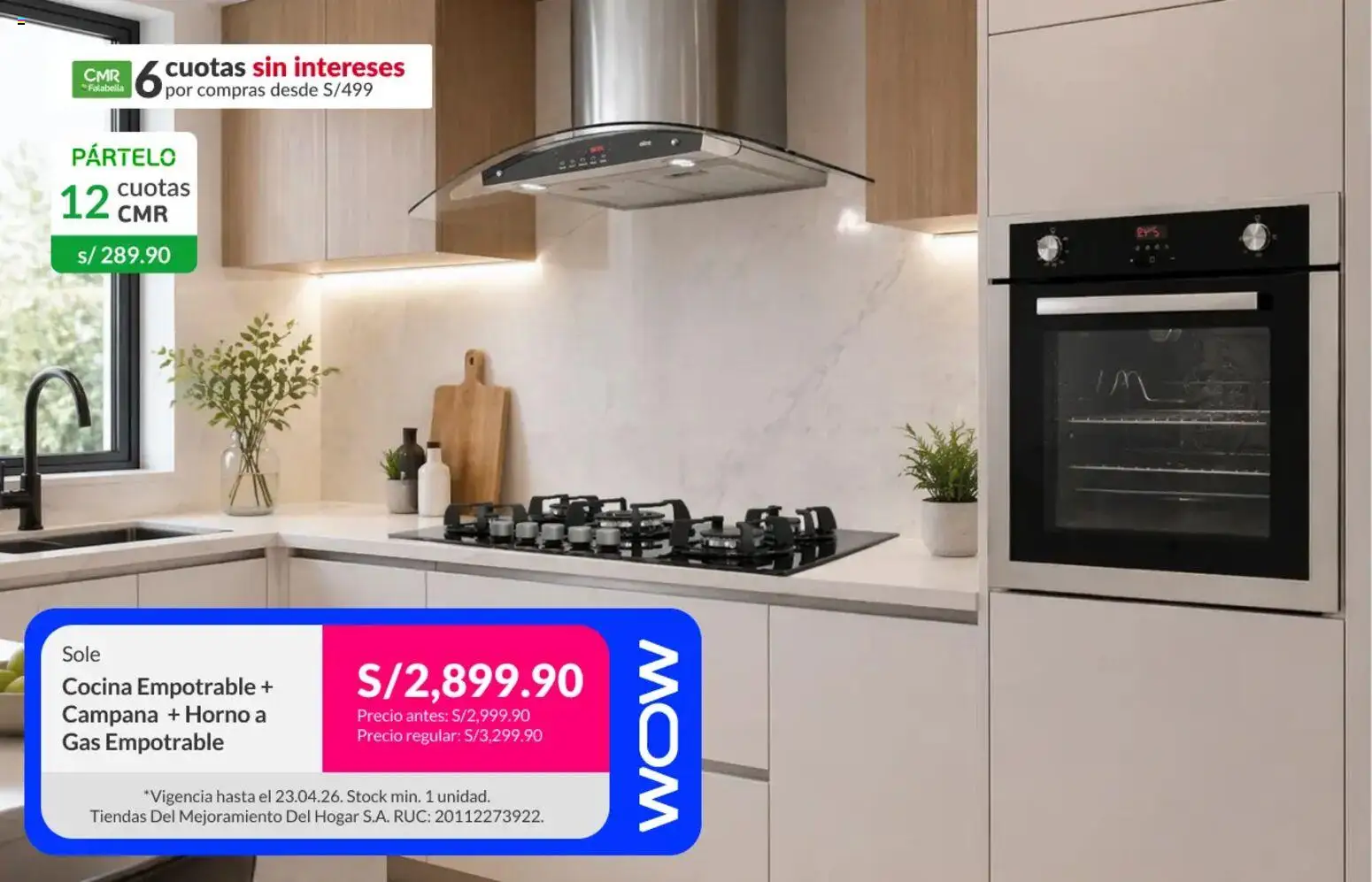 Catálogo Sodimac válido desde 20.04.2026 | Página: 1 | Productos: Horno, Cocina