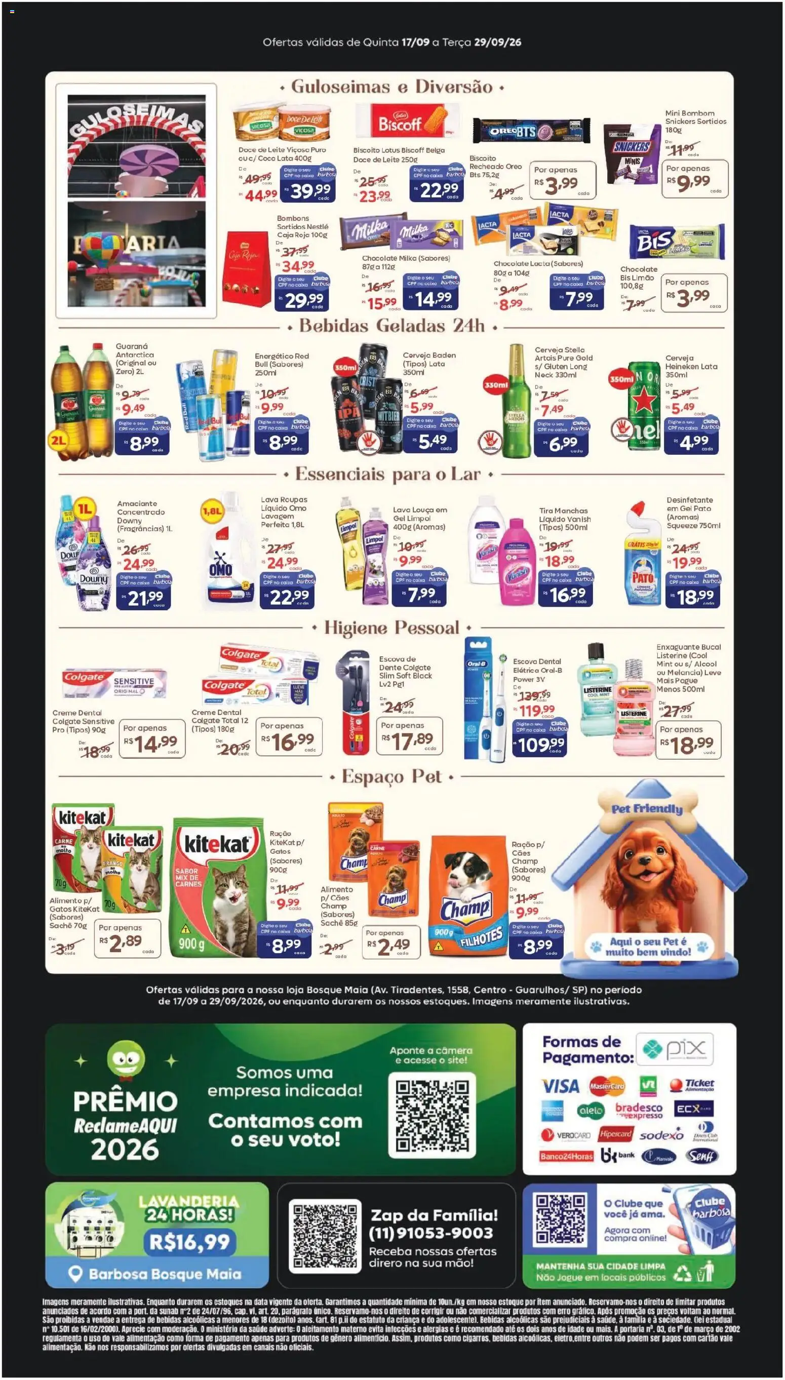 Barbosa Supermercados Folheto - válido de 17/09/2026 | Página: 4 | Produtos: Energético, Bebidas, Leite, Cerveja