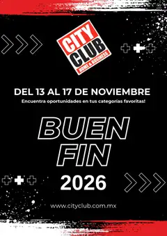 Vista previa de City Club Buen Fin aviso, nuevo folleto de la tienda, válido en México a partir del 16/10/2026