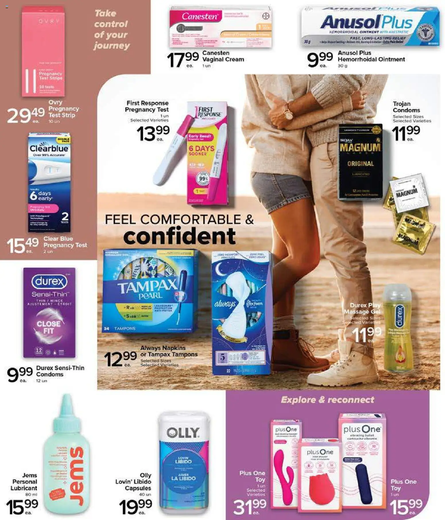 Metro flyer valid from Aug 27, 2026 | Page: 8 | Products: Cream, Massage gel, Pregnancy test, Capsules