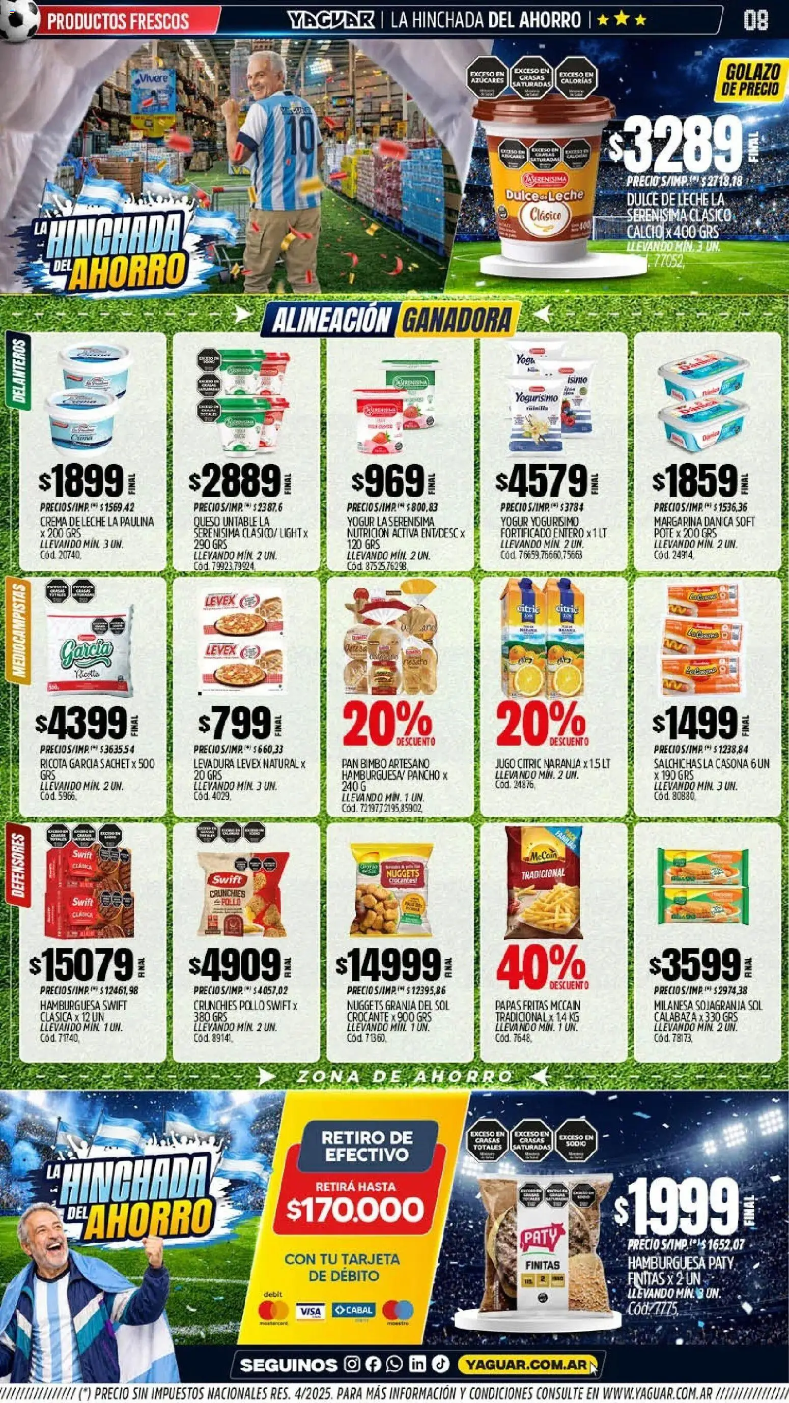 Yaguar - Oferta Semanal Trelew │ válido desde el 08.06.2026 | Página: 9 | Productos: Pollo, Leche, Yogur, Jugo