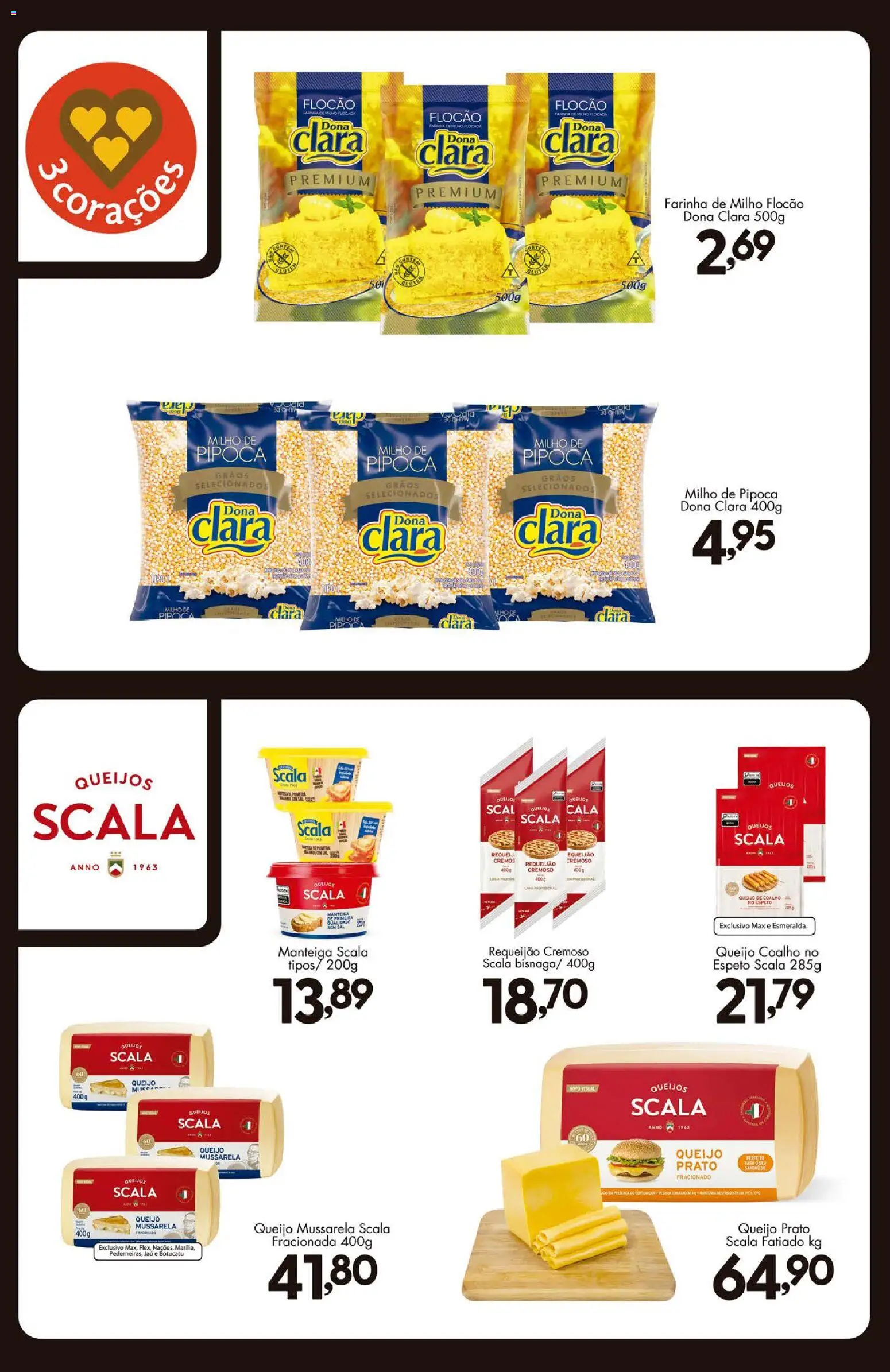 Confiança Folheto - válido de 30/06/2026 | Página: 8 | Produtos: Queijo coalho, Sal, Requeijão, Pipoca