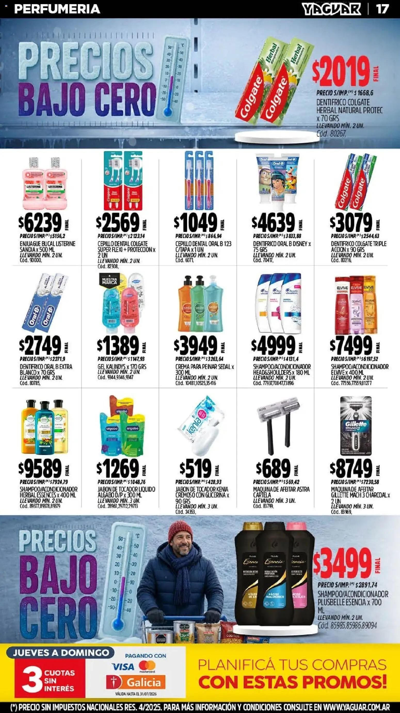 Yaguar - Oferta Semanal Misiones │ válido desde el 20/07/2026 | Página: 16 | Productos: Maquina de afeitar, Cepillo, Jabón, Crema