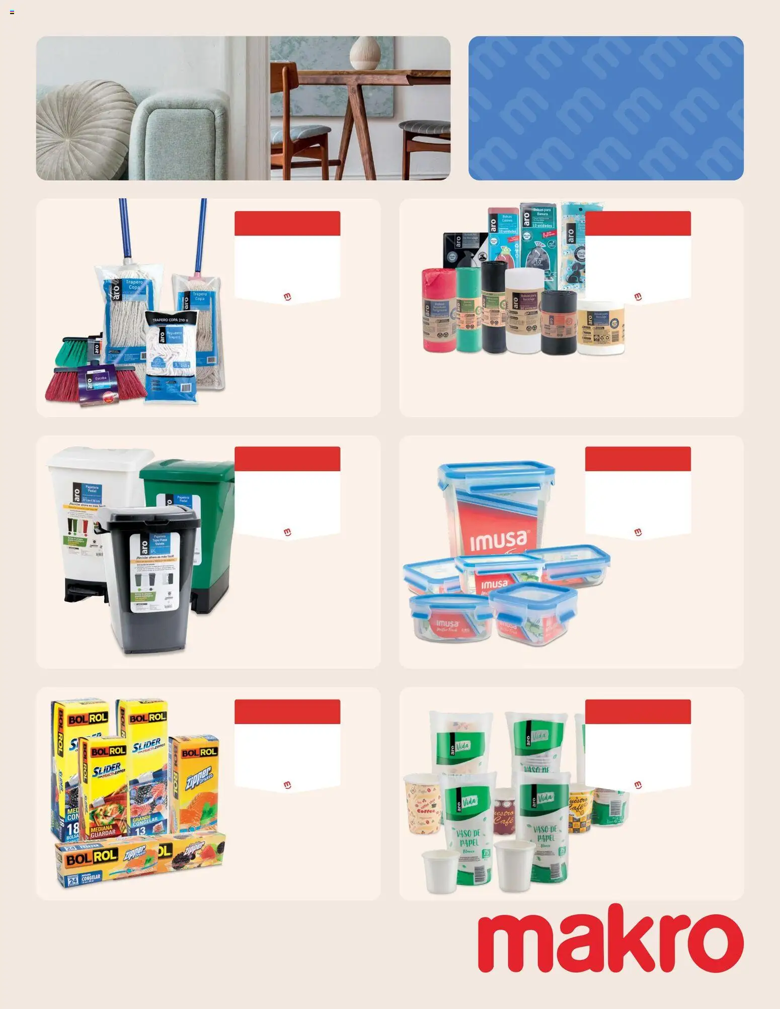 Makro revista - valida desde el 05.06.2026 | Página: 23 | Productos: Escoba, Bolsa, Trapero, Café