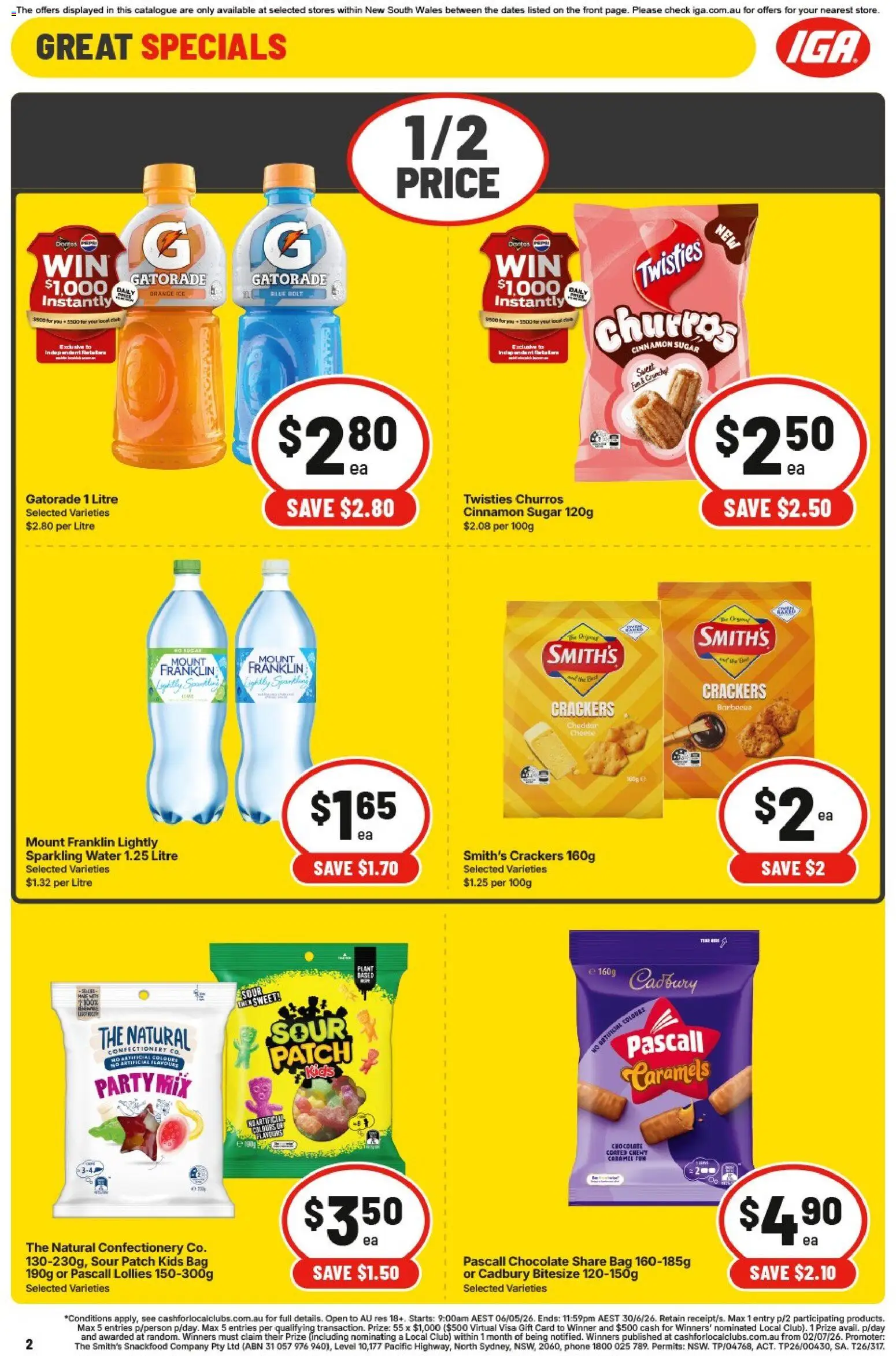 IGA catalogue - valid from 20.05.2026 | Page: 3 | Products: Crackers, Chocolate, Sugar, Phone