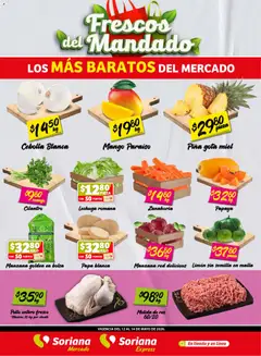 Vista previa de Soriana Frescos del Mandado Mercado: Ver, Tab, Chis, Camp, Yuc y Q. Roo, nuevo folleto de la tienda, válido en México a partir del 12.05.2026