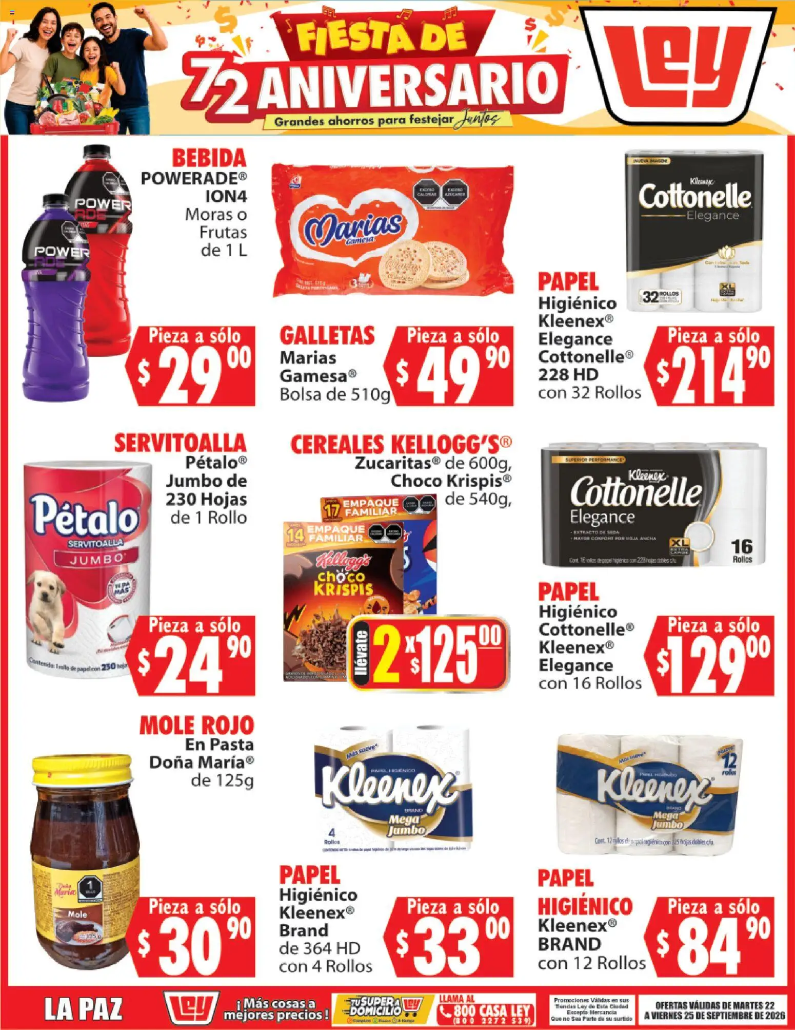 Nuevas ofertas de Casa Ley válidas en toda la República Mexicana desde el 22/09/2026. ¡Encuentra las mejores ofertas en Casa Ley folleto Autoservicio La Paz! | Página: 3 | Productos: Bolsa, Cereales, Pasta, Galletas