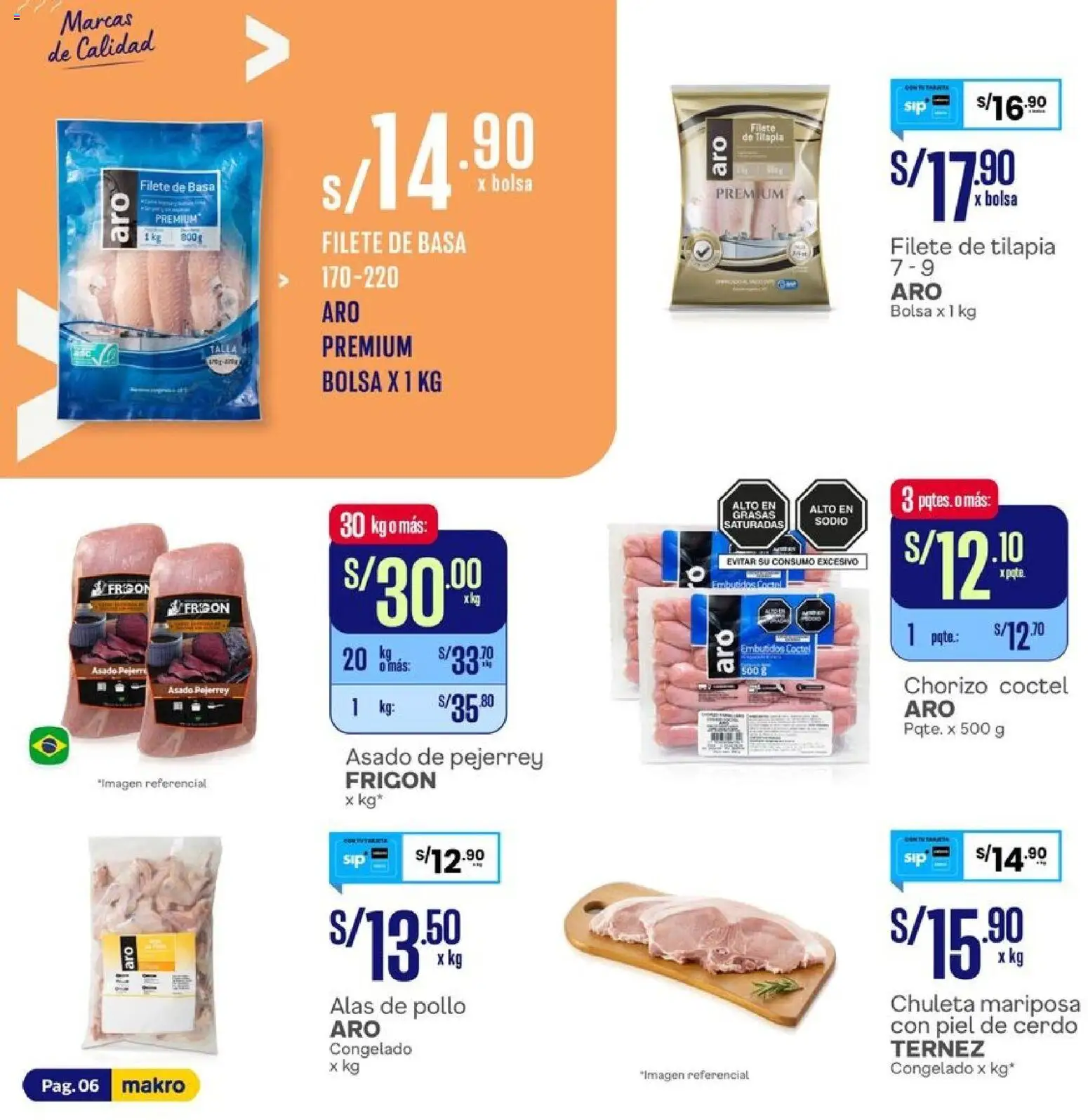 Catálogo Makro válido desde 10/09/2026 | Página: 6 | Productos: Cerdo, Alas de pollo, Filete, Bolsa