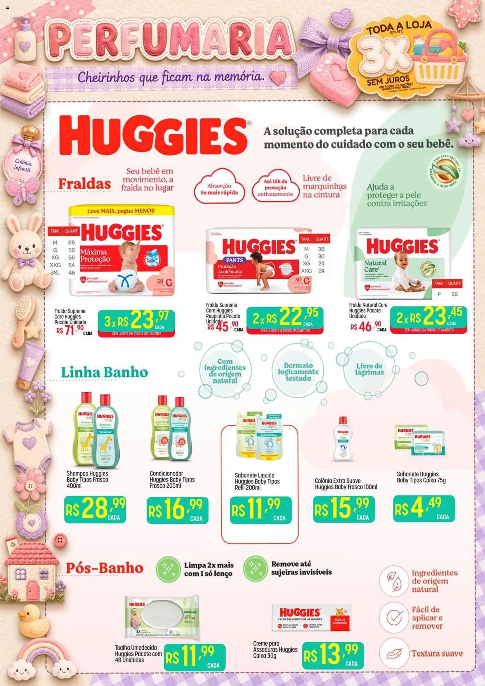 Super Muffato Folheto - válido de 01/07/2026 | Página: 4 | Produtos: Shampoo, Sabonete, Fraldas, Toalha umedecida