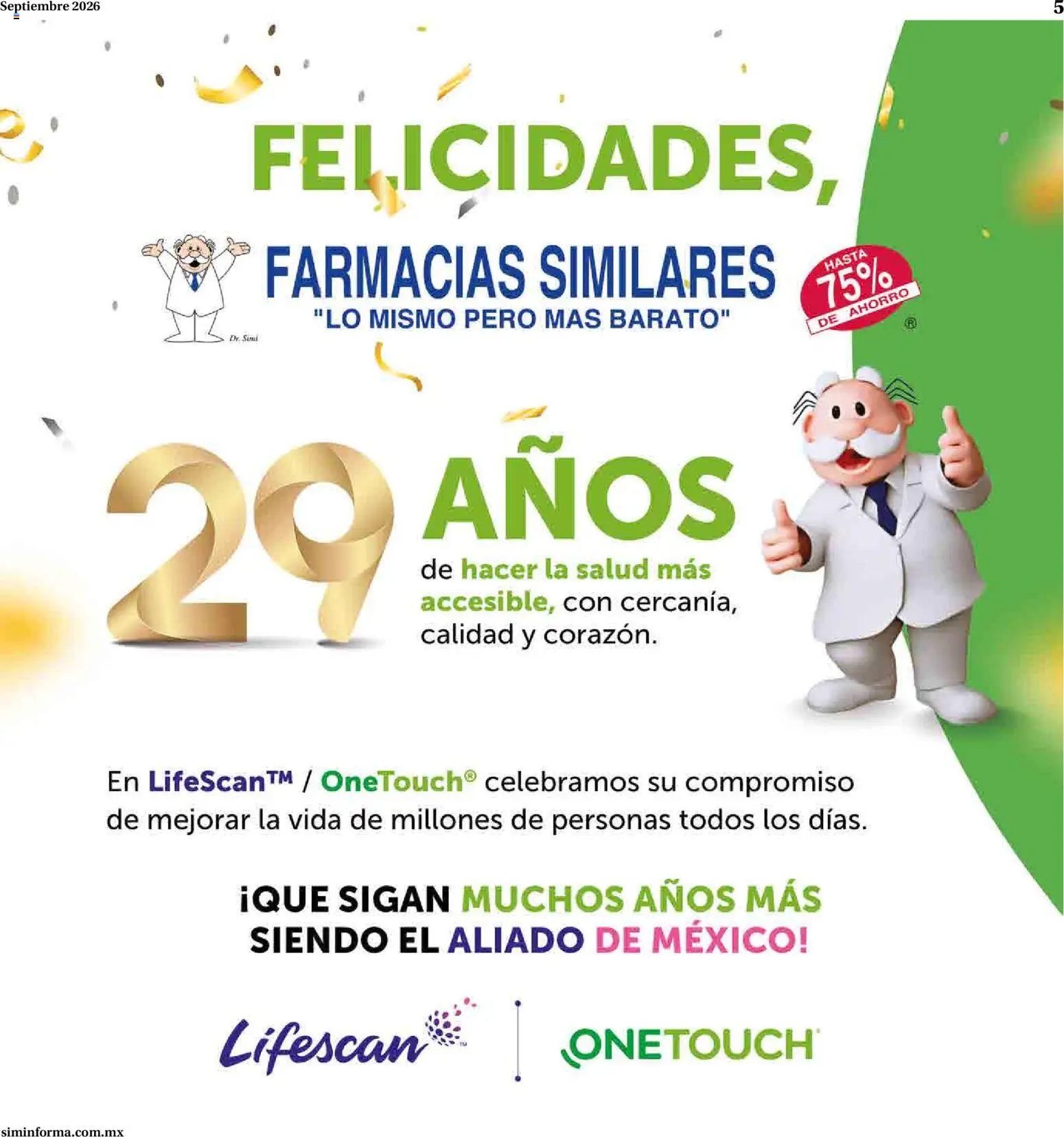 Nuevas ofertas de Farmacias Similares válidas en toda la República Mexicana desde el 01/09/2026. ¡Encuentra las mejores ofertas en Farmacias Similares catálogo! | Página: 5