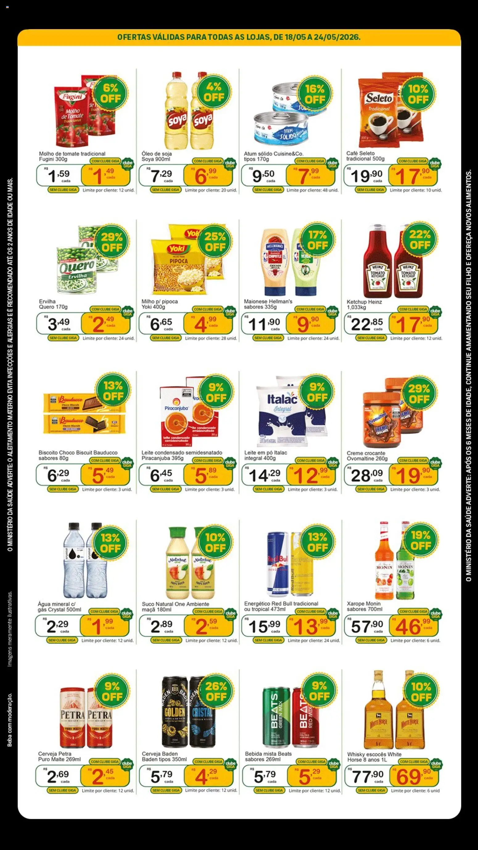 GIGA Atacado Folheto - válido de 18.05.2026 | Página: 3 | Produtos: Molho de tomate, Leite, Suco, Creme